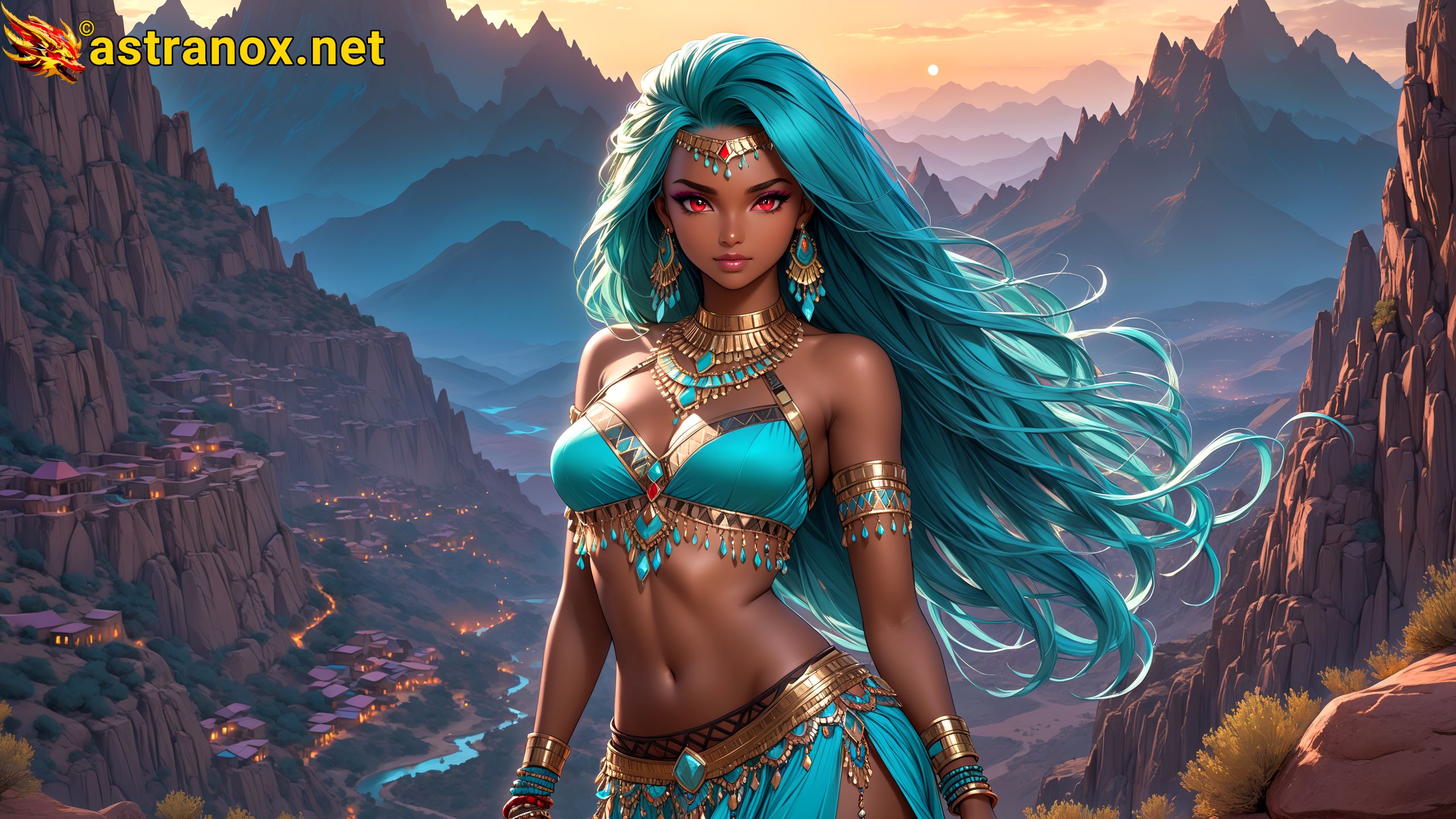 Amazing Young Female at - Download Free 4K Wallpaper Fantasy wallpaper with Eyes and Hair.