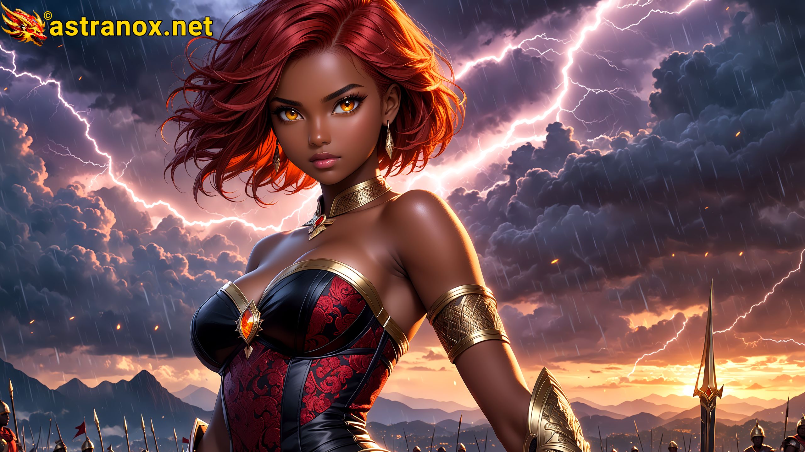 Amazing Young Female at - Download Free 4K Wallpaper Fantasy wallpaper with Eyes and Hair.