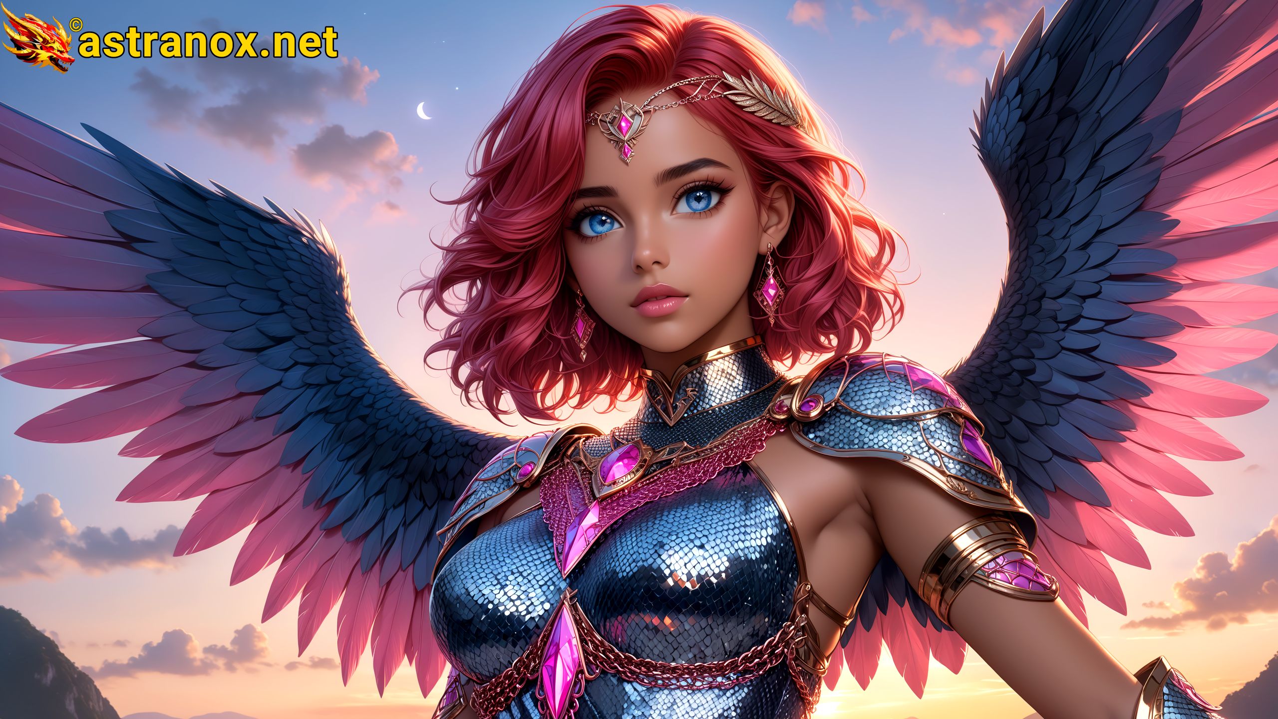 Amazing Young Female at - Download Free 4K Wallpaper Fantasy wallpaper with Eyes and Hair.
