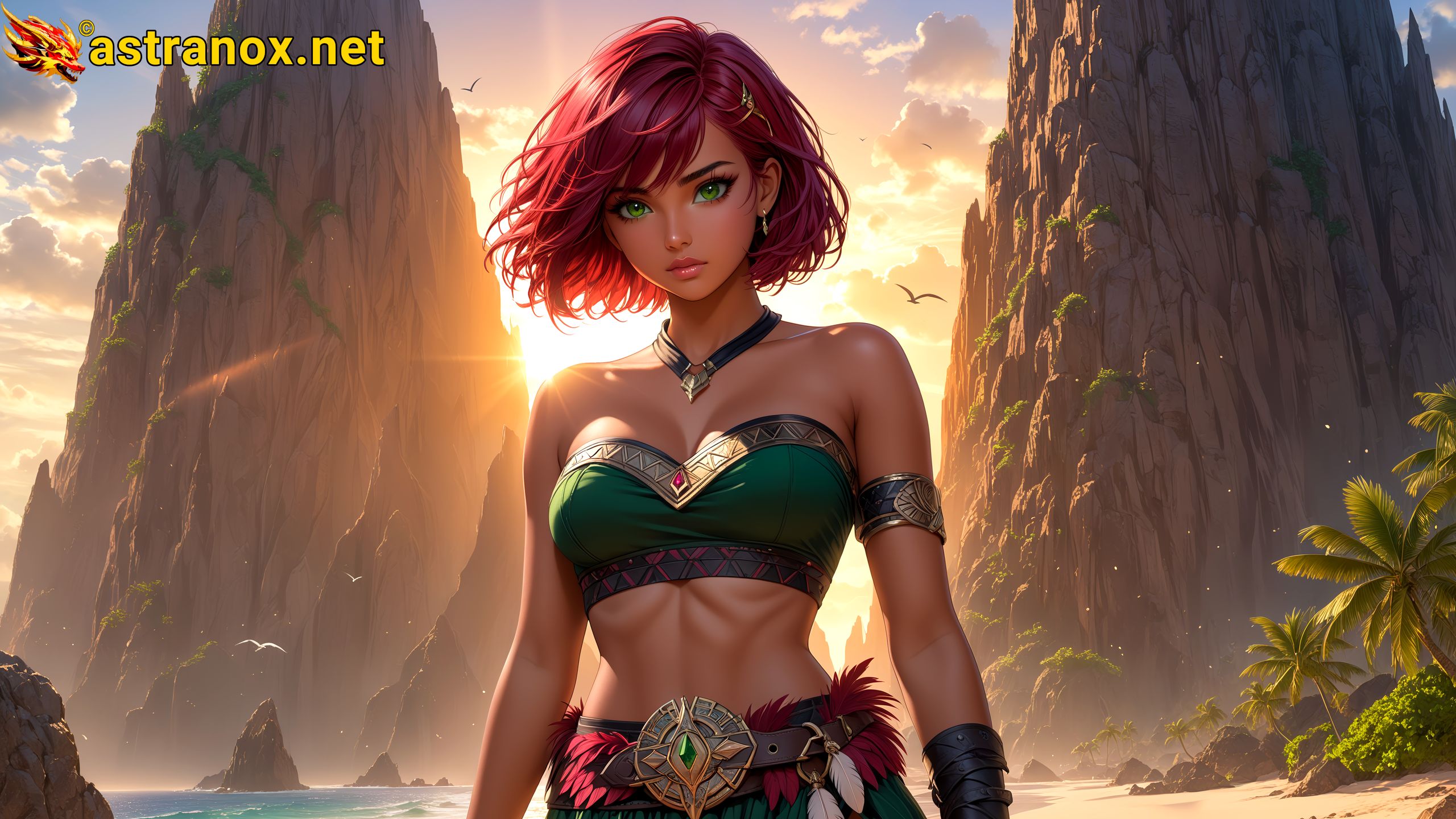 Amazing Young Female at - Download Free 4K Wallpaper Fantasy wallpaper with Eyes and Hair.