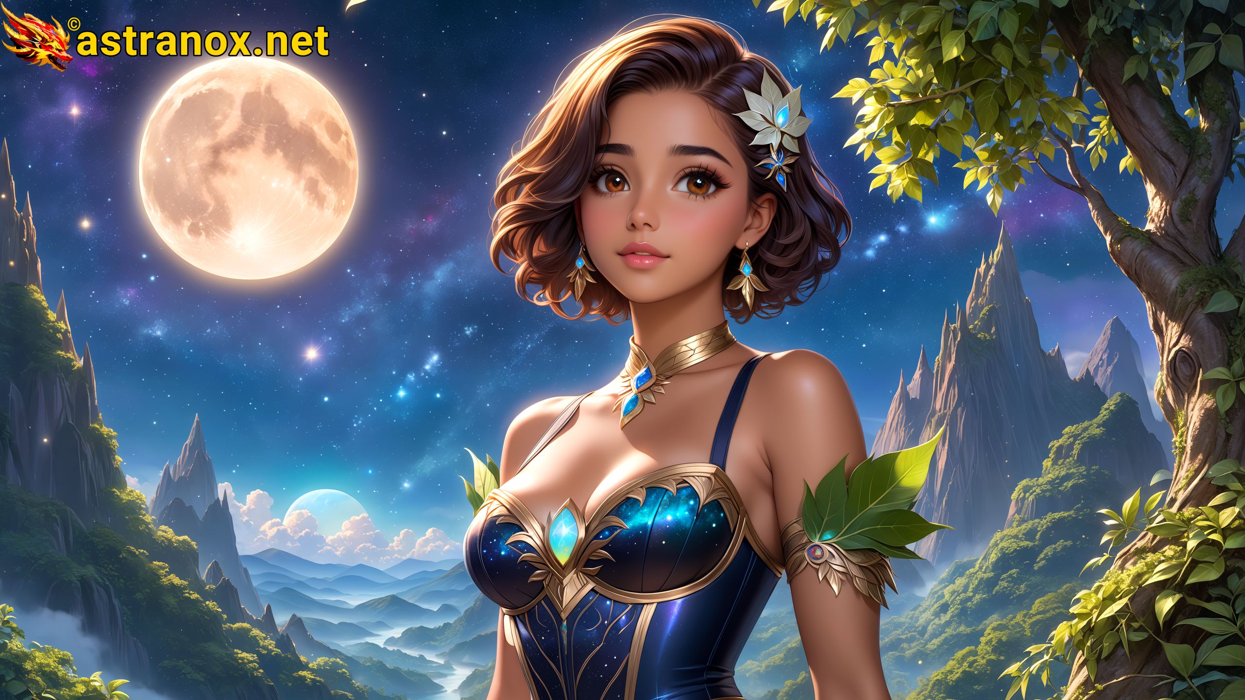 Amazing Young Female at - Download Free 4K Wallpaper Fantasy wallpaper with Eyes and Hair.