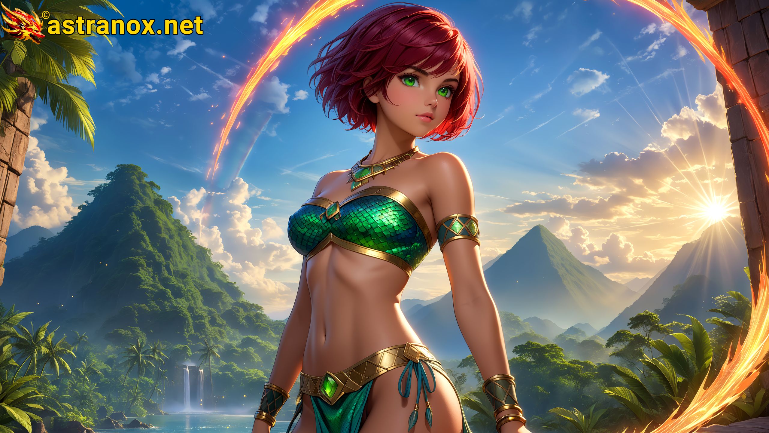 Amazing Young Female at - Download Free 4K Wallpaper Fantasy wallpaper with Eyes and Hair.