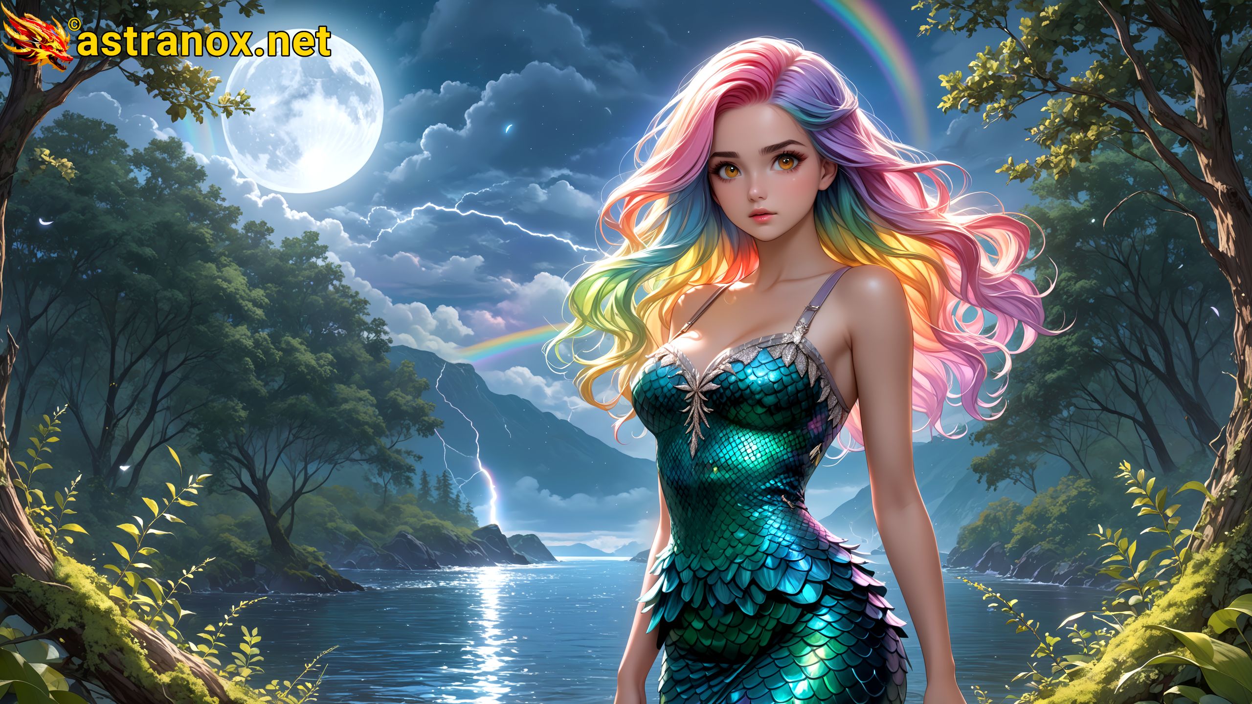 Amazing Young Female at - Download Free 4K Wallpaper Fantasy wallpaper with Eyes and Hair.