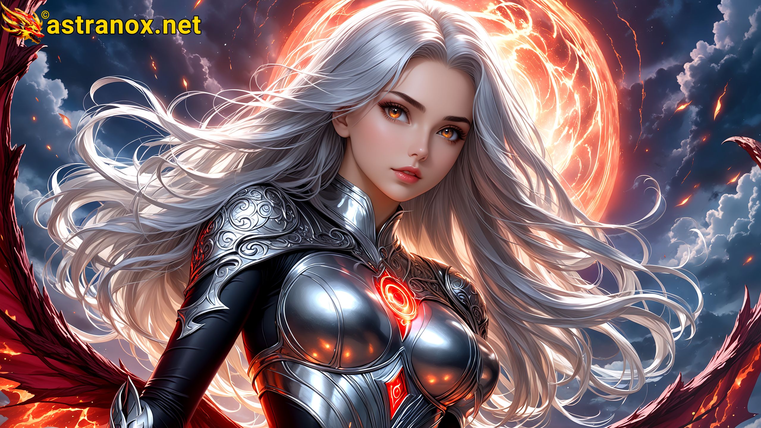 Amazing Young Female at - Download Free 4K Wallpaper Fantasy wallpaper with Eyes and Hair.