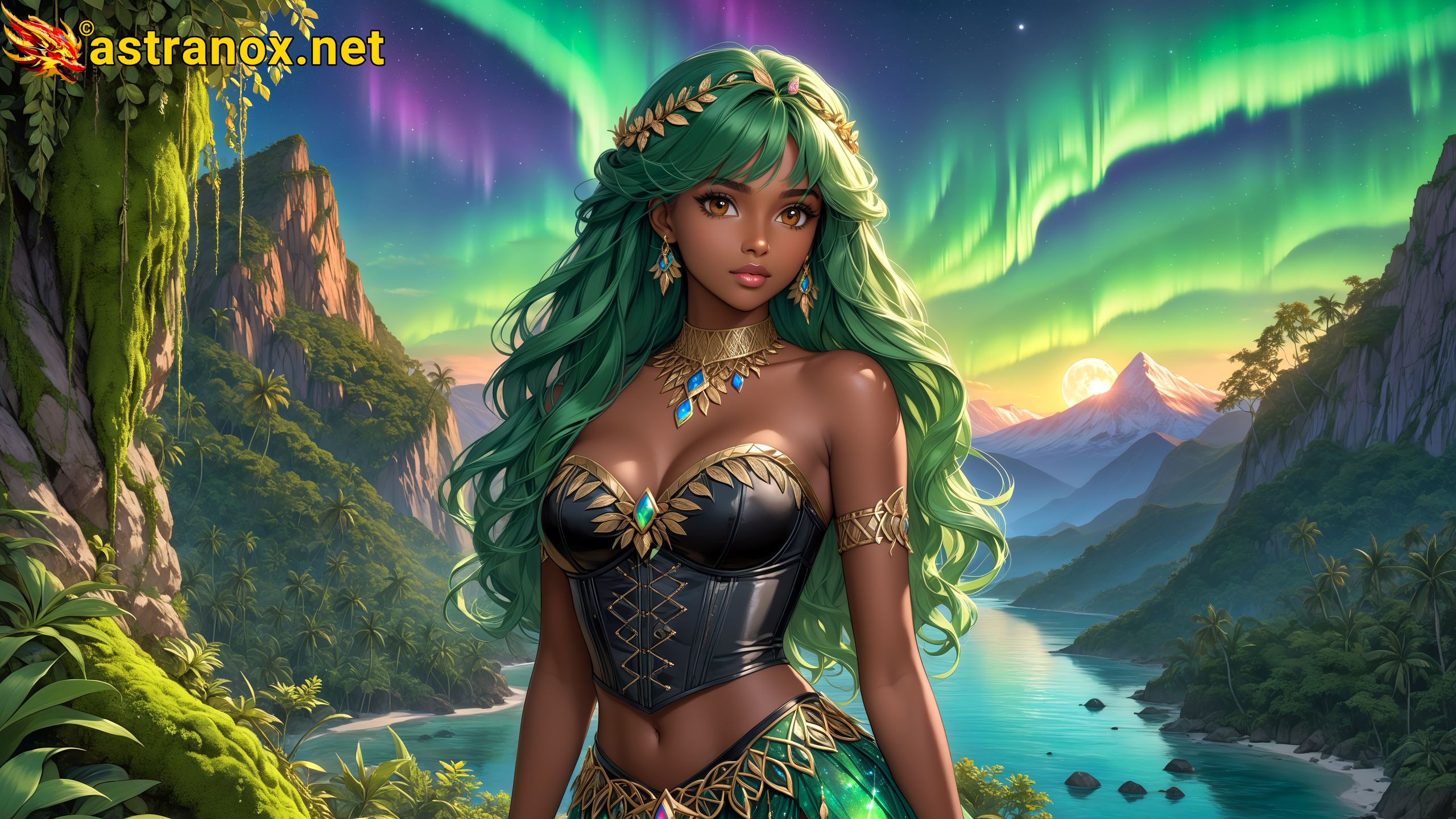 Amazing Young Female at - Download Free 4K Wallpaper Fantasy wallpaper with Eyes and Hair.