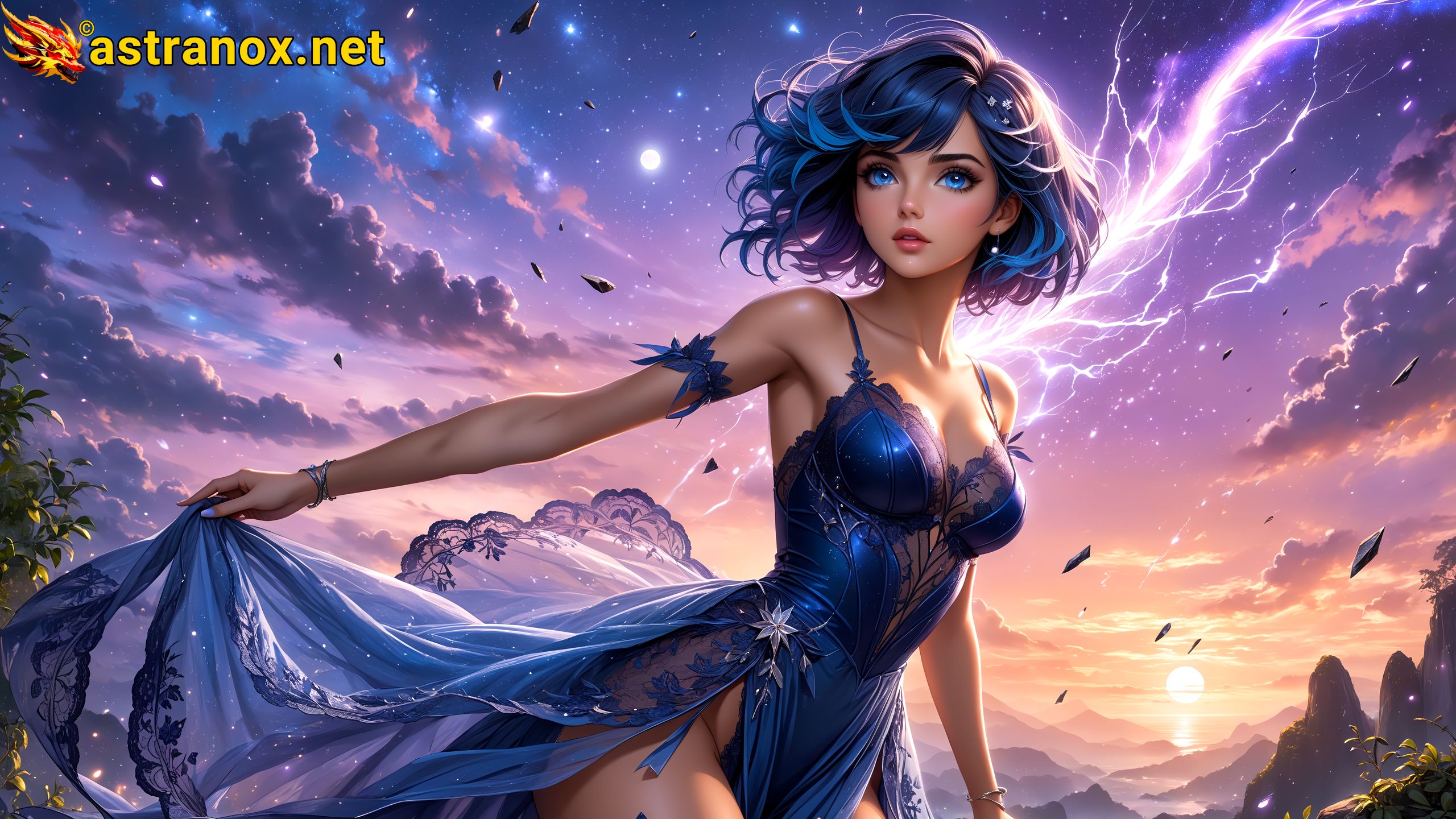 Amazing Young Female at - Download Free 4K Wallpaper Fantasy wallpaper with Eyes and Hair.
