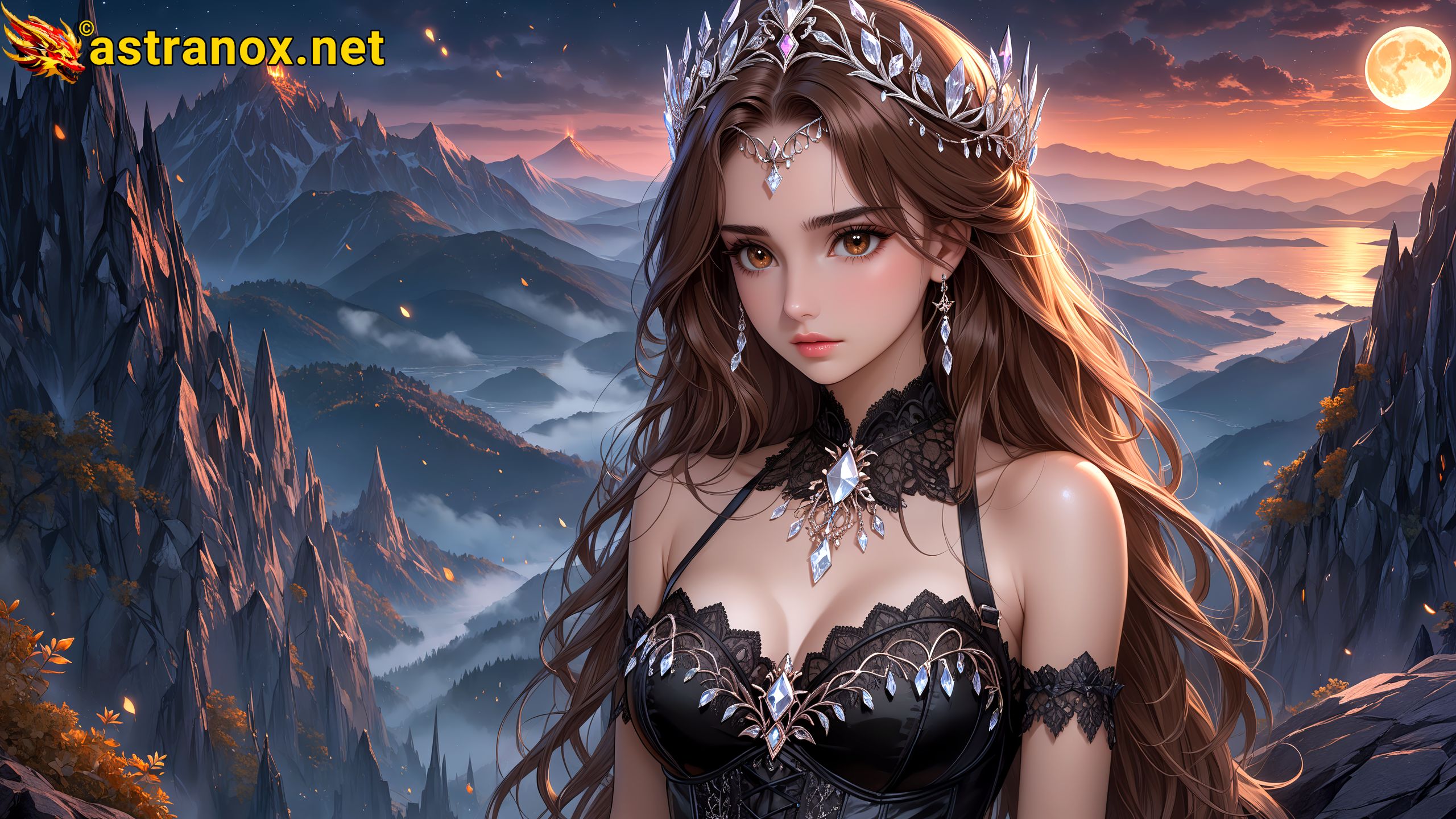 Amazing Young Female at - Download Free 4K Wallpaper Fantasy wallpaper with Eyes and Hair.