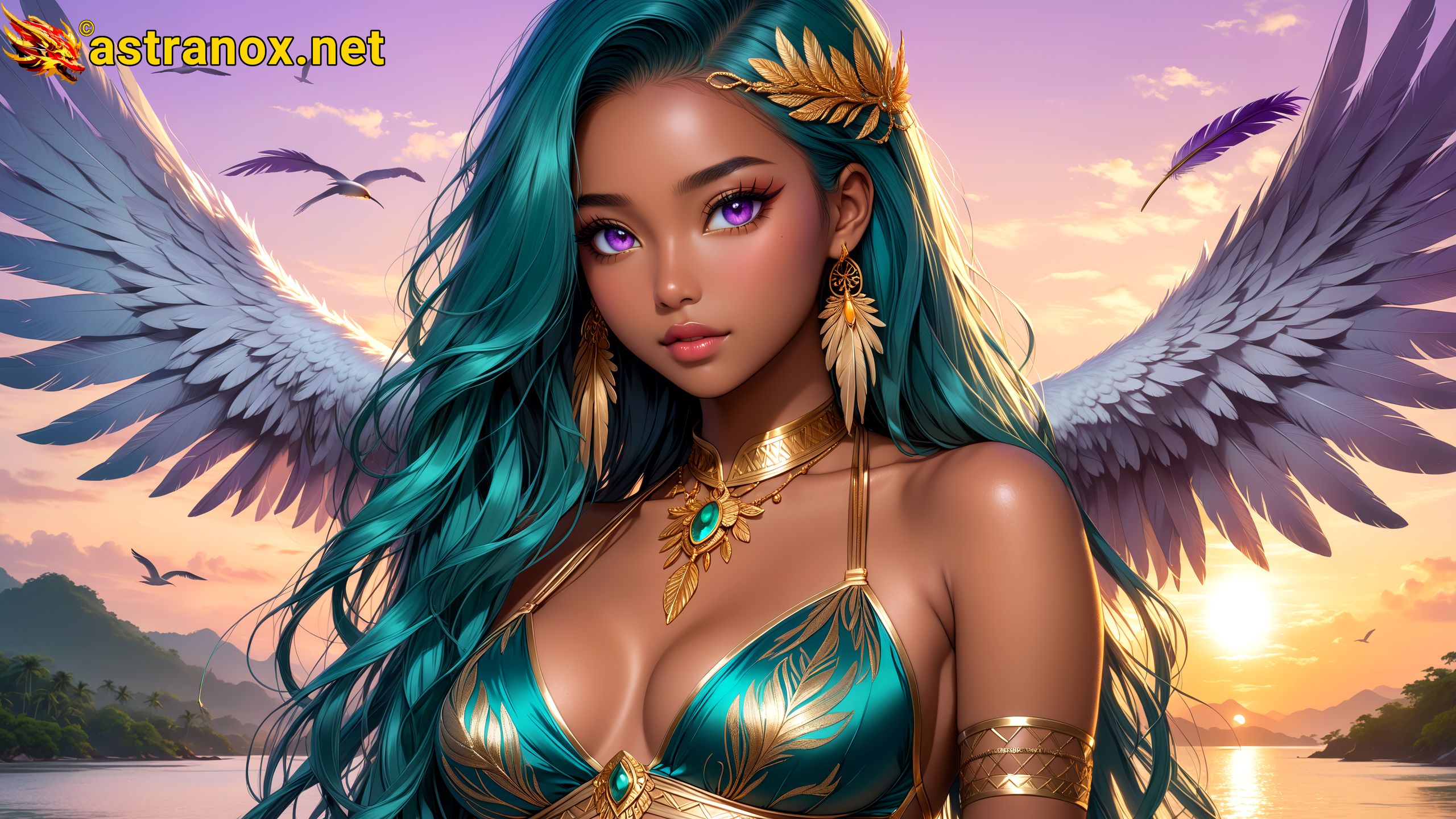 Amazing Young Female at - Download Free 4K Wallpaper Fantasy wallpaper with Eyes and Hair.