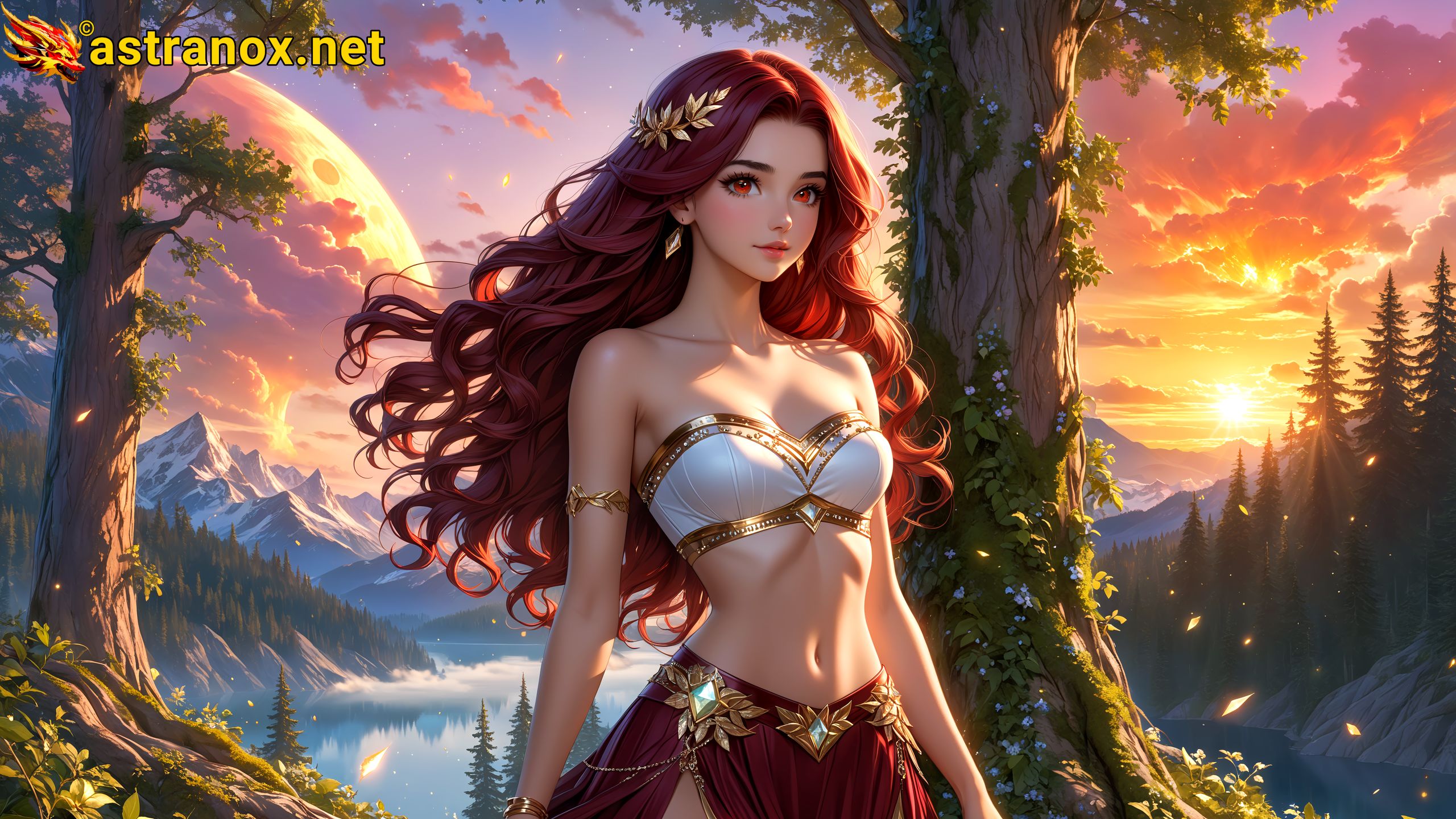 Amazing Young Female at - Download Free 4K Wallpaper Fantasy wallpaper with Eyes and Hair.