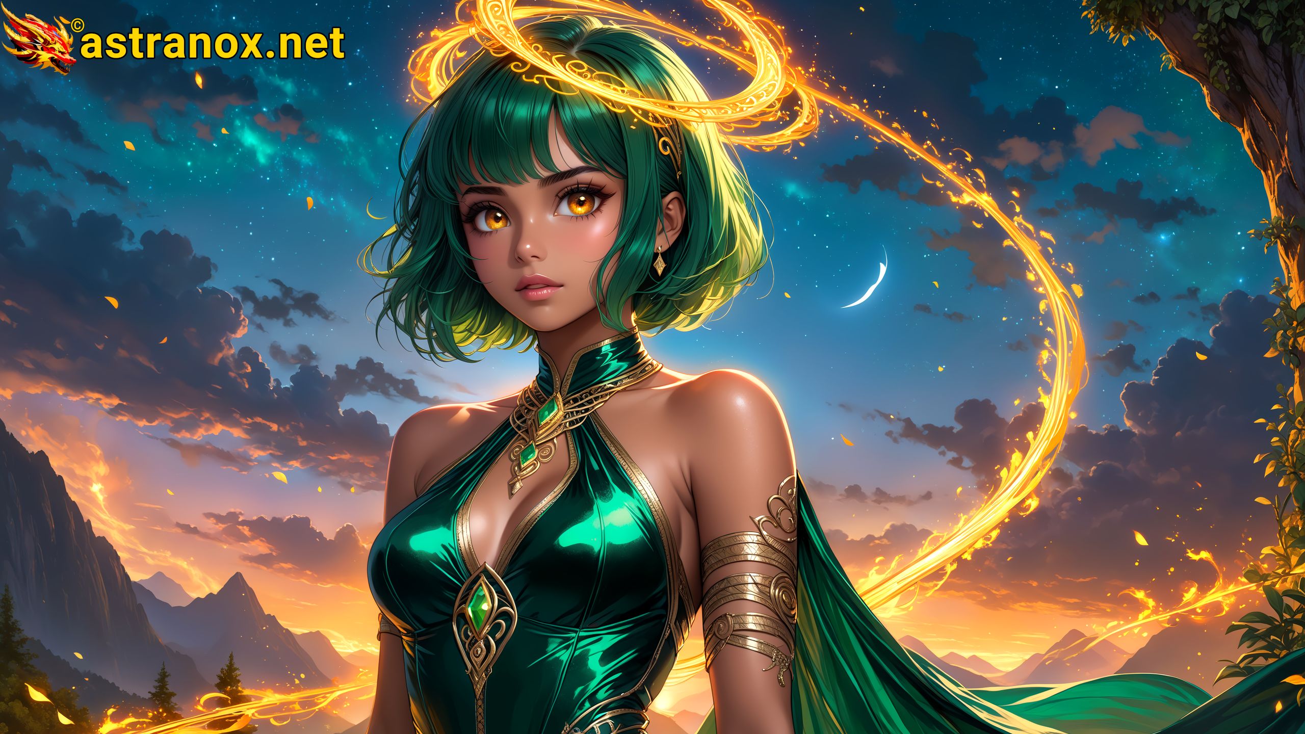 Amazing Young Female at - Download Free 4K Wallpaper Fantasy wallpaper with Eyes and Hair.