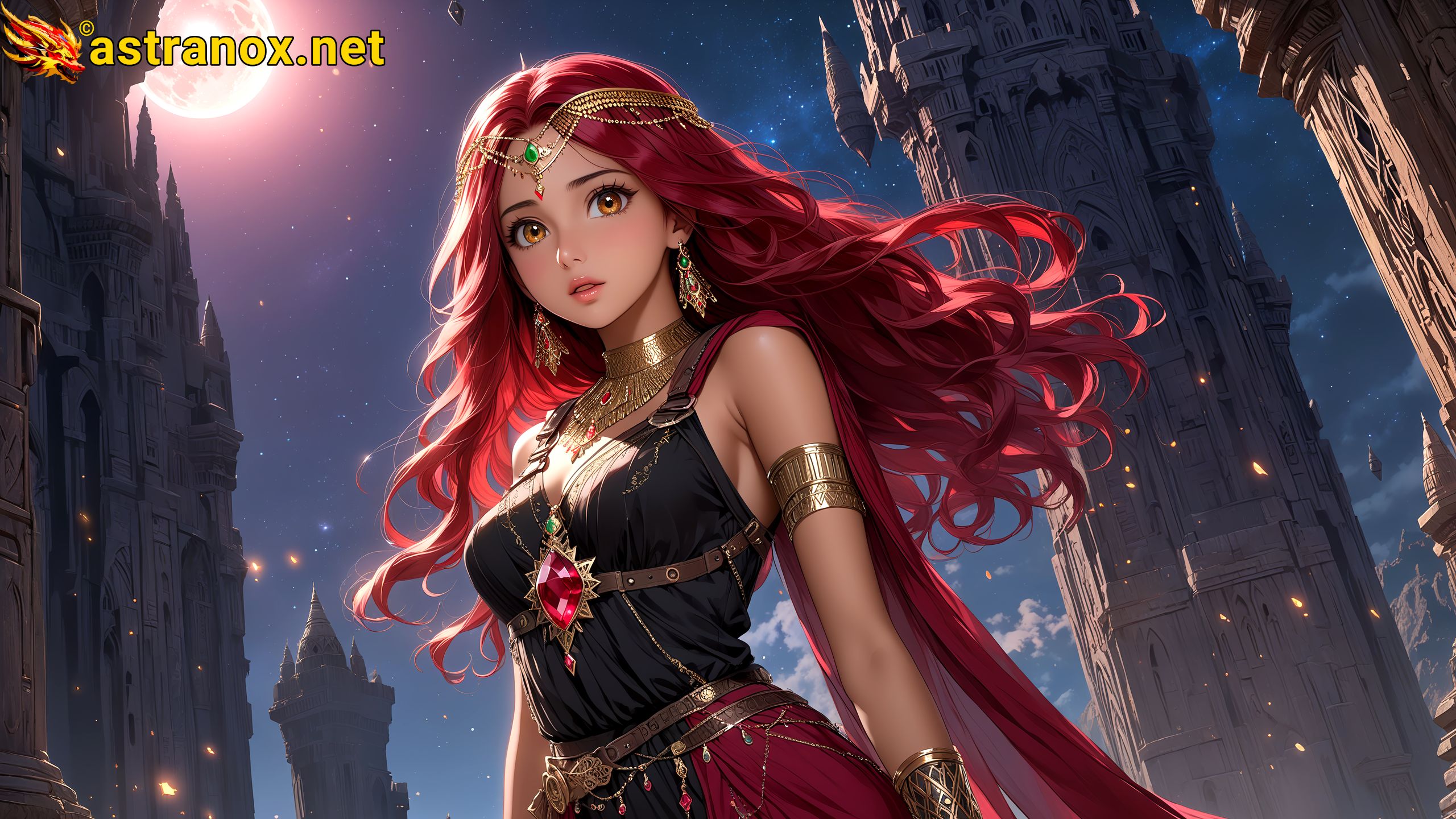 Amazing Young Female at - Download Free 4K Wallpaper Fantasy wallpaper with Eyes and Hair.