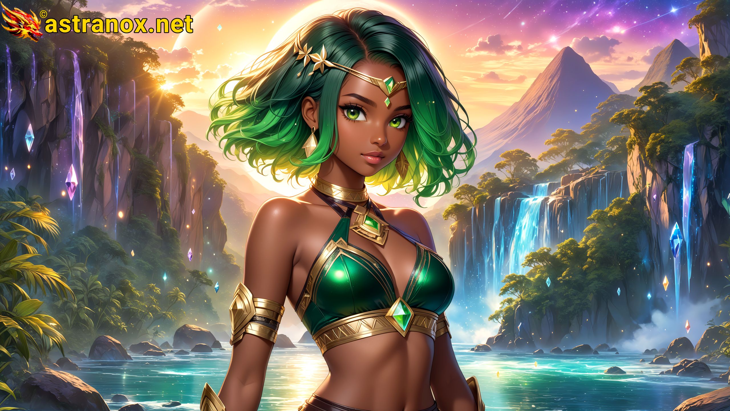 Amazing Young Female at - Download Free 4K Wallpaper Fantasy wallpaper with Eyes and Hair.