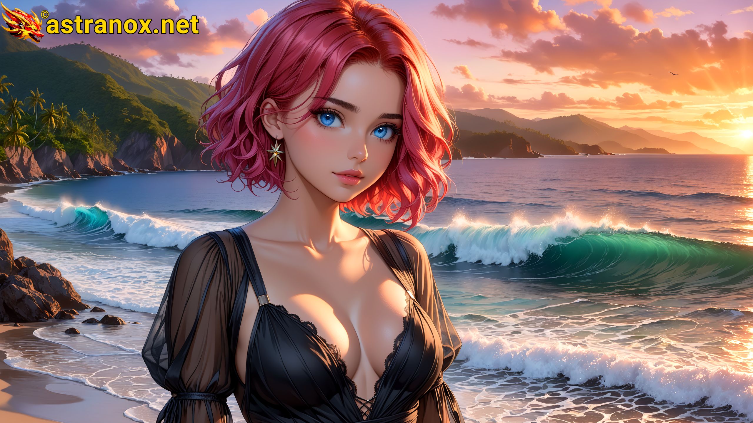 Amazing Young Female at - Download Free 4K Wallpaper Fantasy wallpaper with Eyes and Hair.