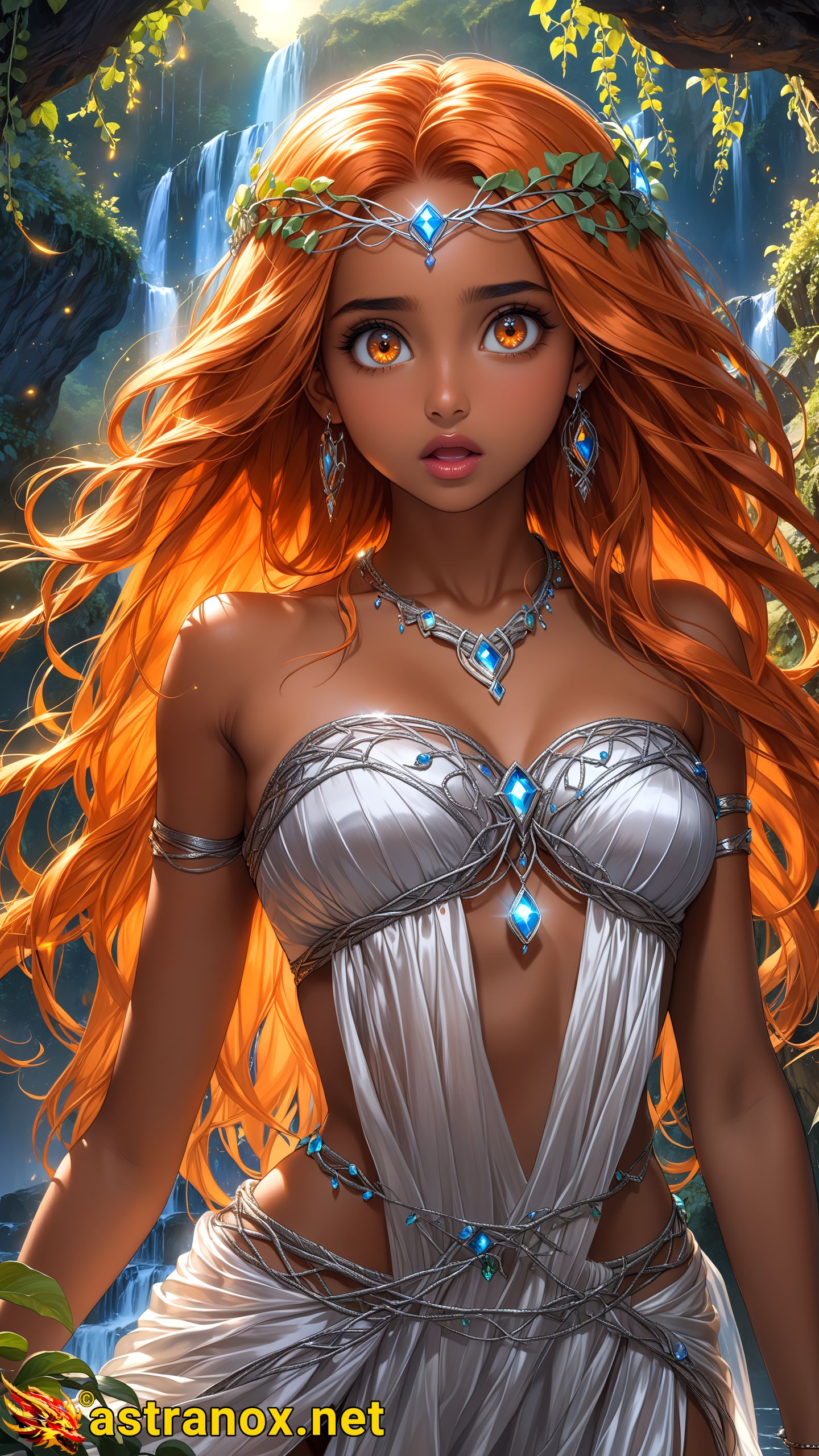 Amazing Young Female at - Download Free 4K Wallpaper Fantasy wallpaper with Eyes and Hair.