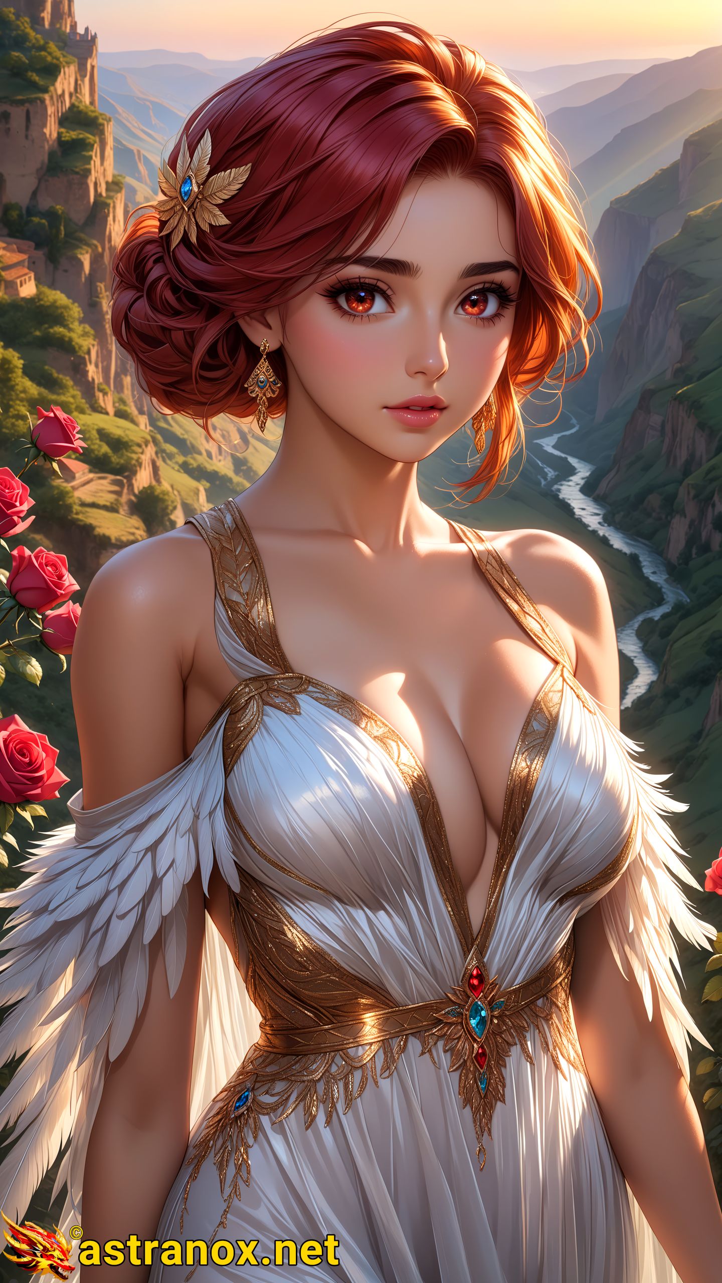 Amazing Young Female at - Download Free 4K Wallpaper Fantasy wallpaper with Eyes and Hair.
