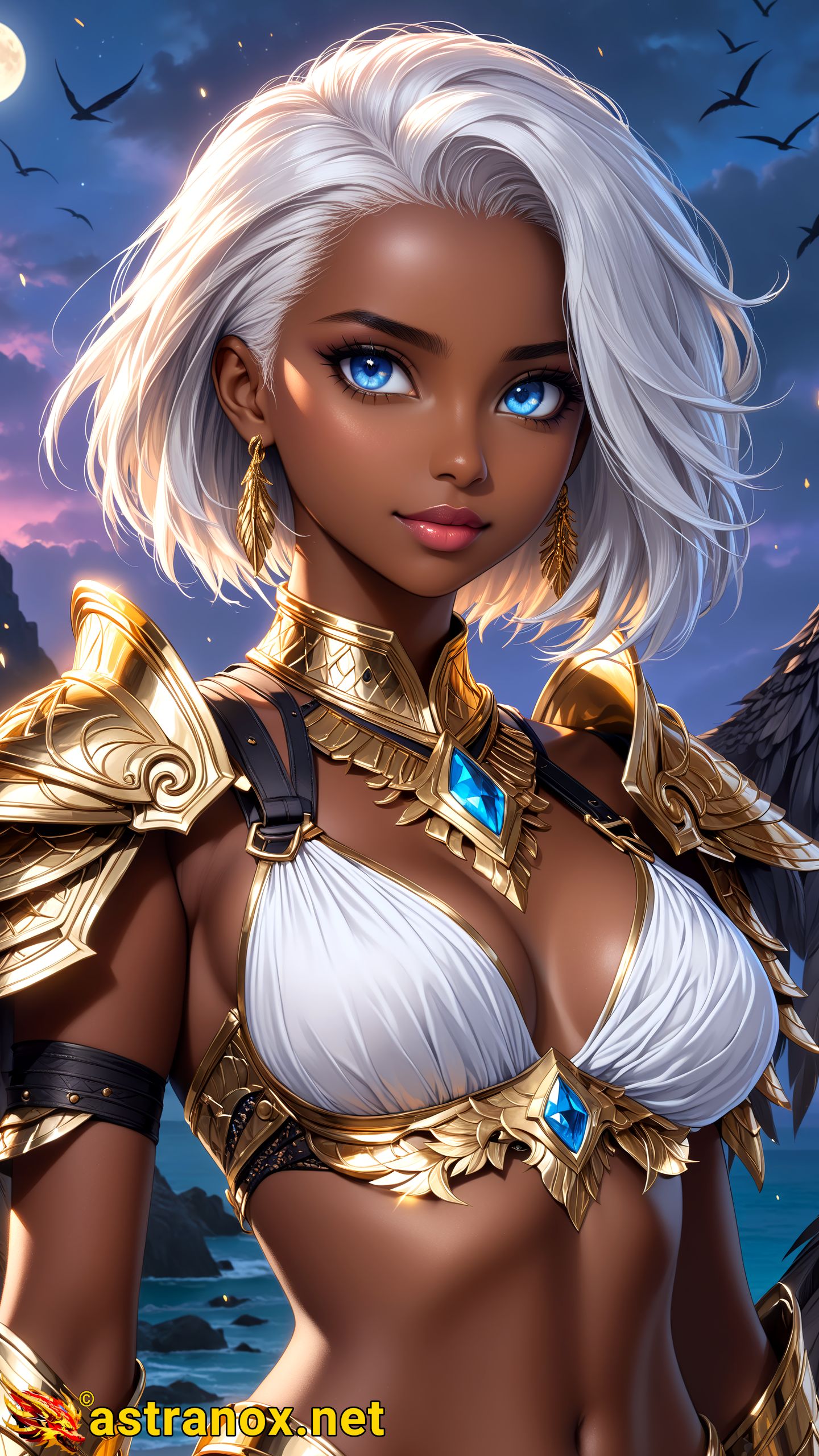Amazing Young Female at - Download Free 4K Wallpaper Fantasy wallpaper with Eyes and Hair.