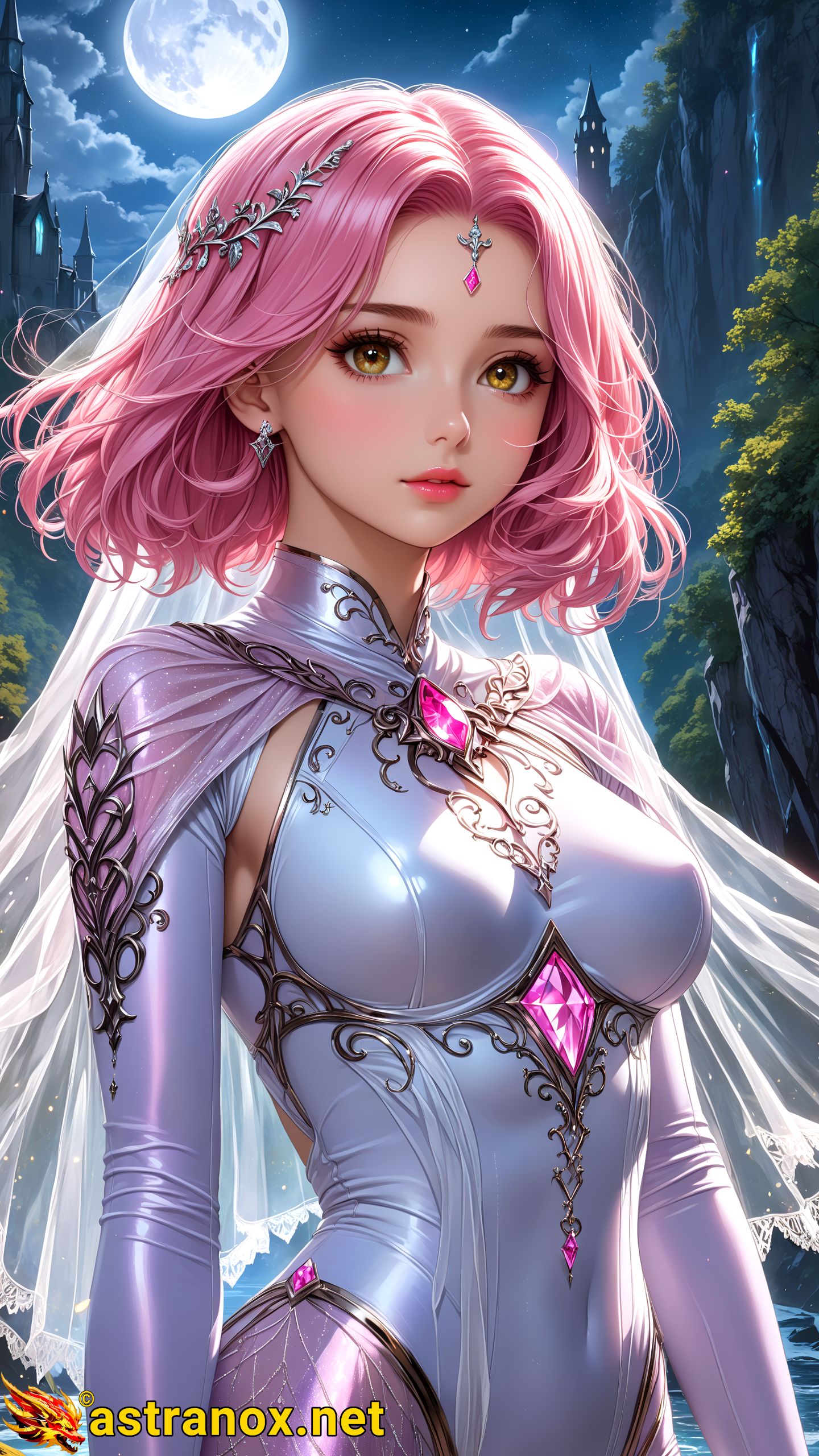 Amazing Young Female at - Download Free 4K Wallpaper Fantasy wallpaper with Eyes and Hair.