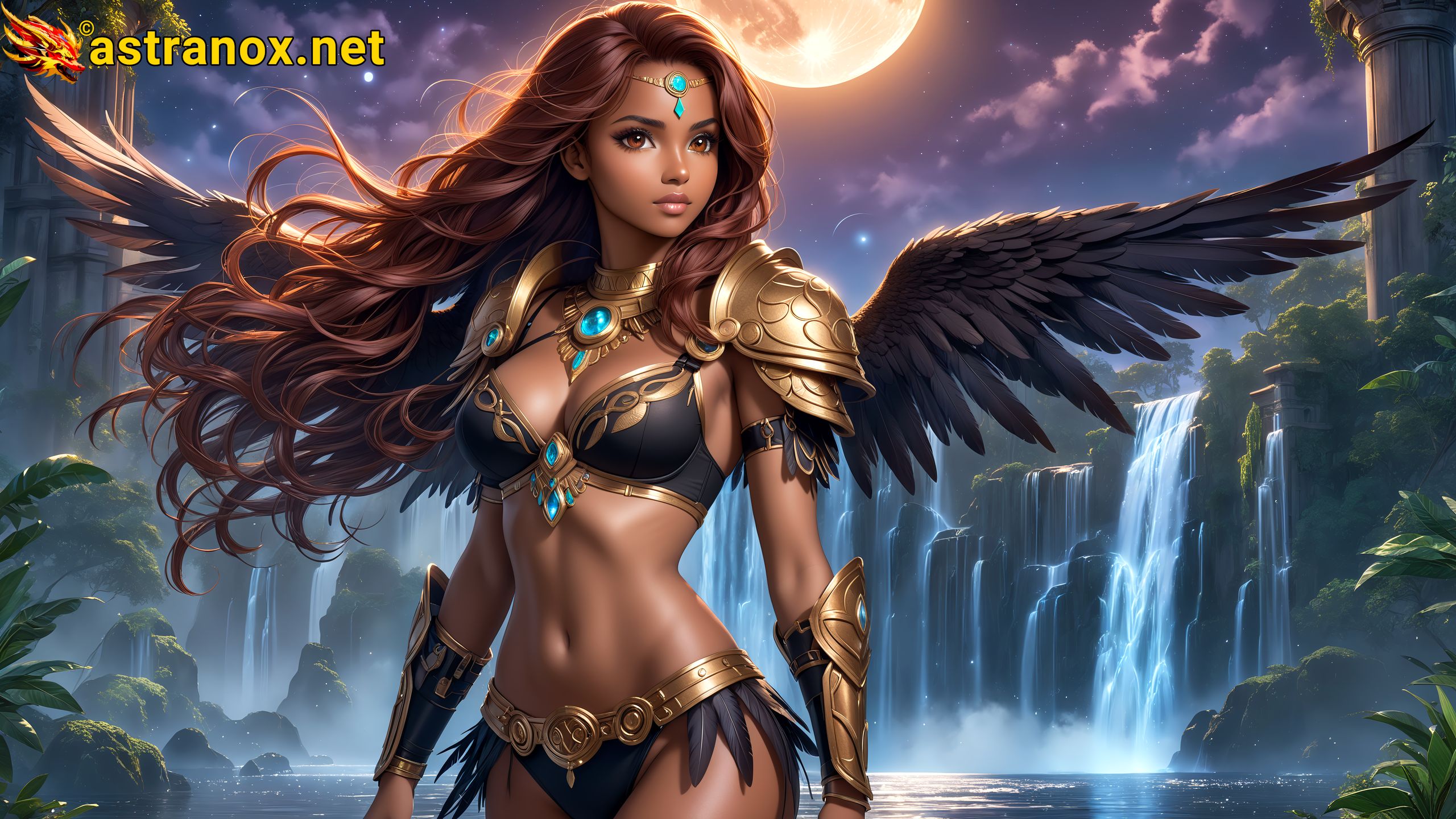Amazing Young Female at - Download Free 4K Wallpaper Fantasy wallpaper with Eyes and Hair.