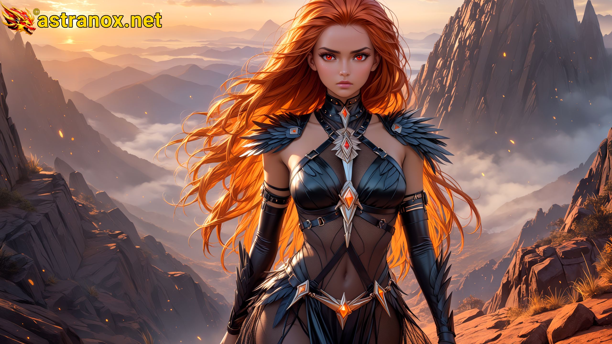 Amazing Young Female at - Download Free 4K Wallpaper Fantasy wallpaper with Eyes and Hair.