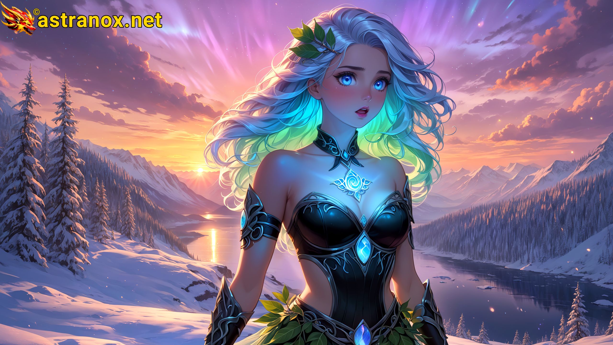 Amazing Young Female at - Download Free 4K Wallpaper Fantasy wallpaper with Eyes and Hair.