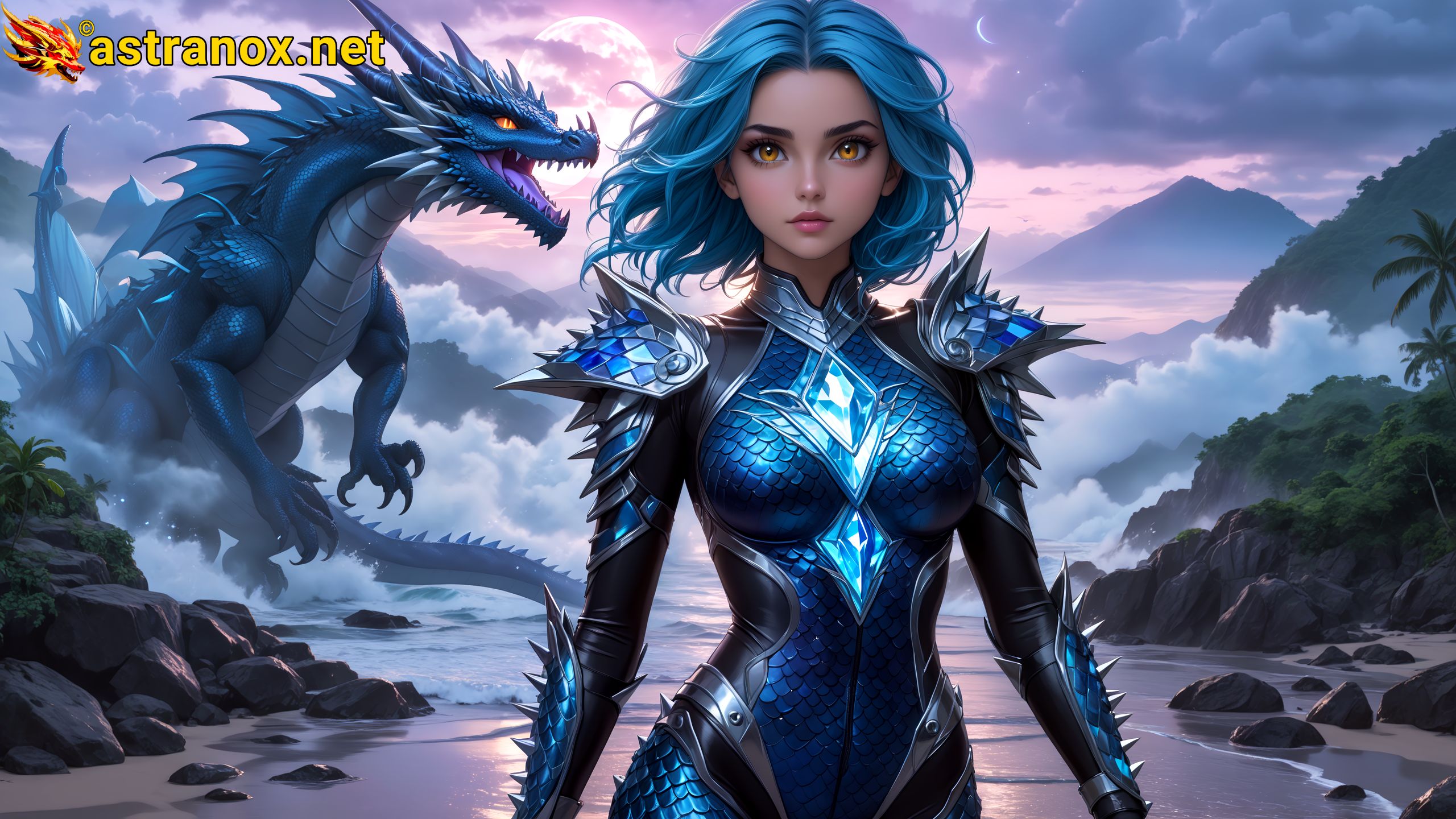 Amazing Young Female at - Download Free 4K Wallpaper Fantasy wallpaper with Eyes and Hair.