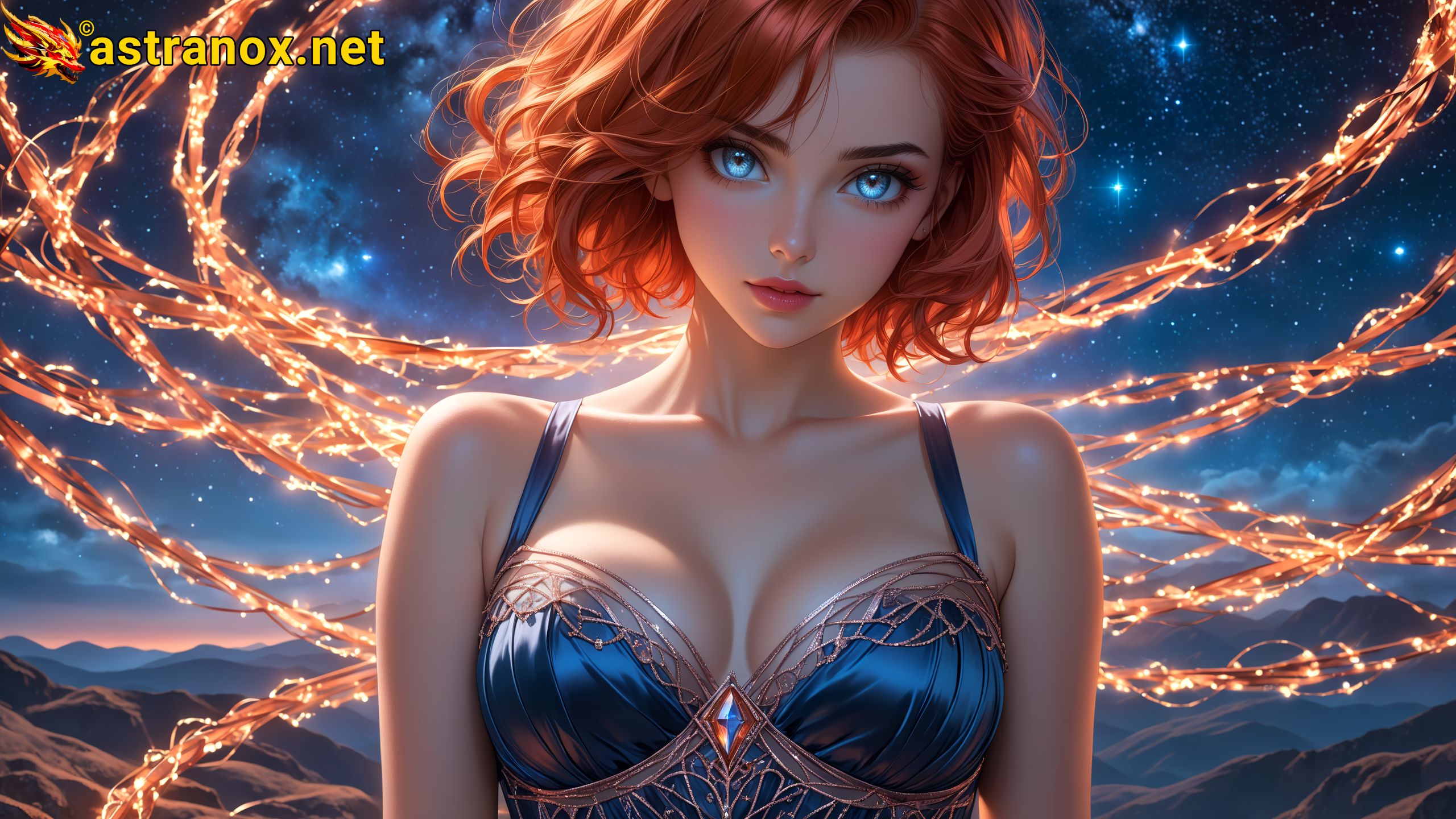 Amazing Young Female at - Download Free 4K Wallpaper Fantasy wallpaper with Eyes and Hair.