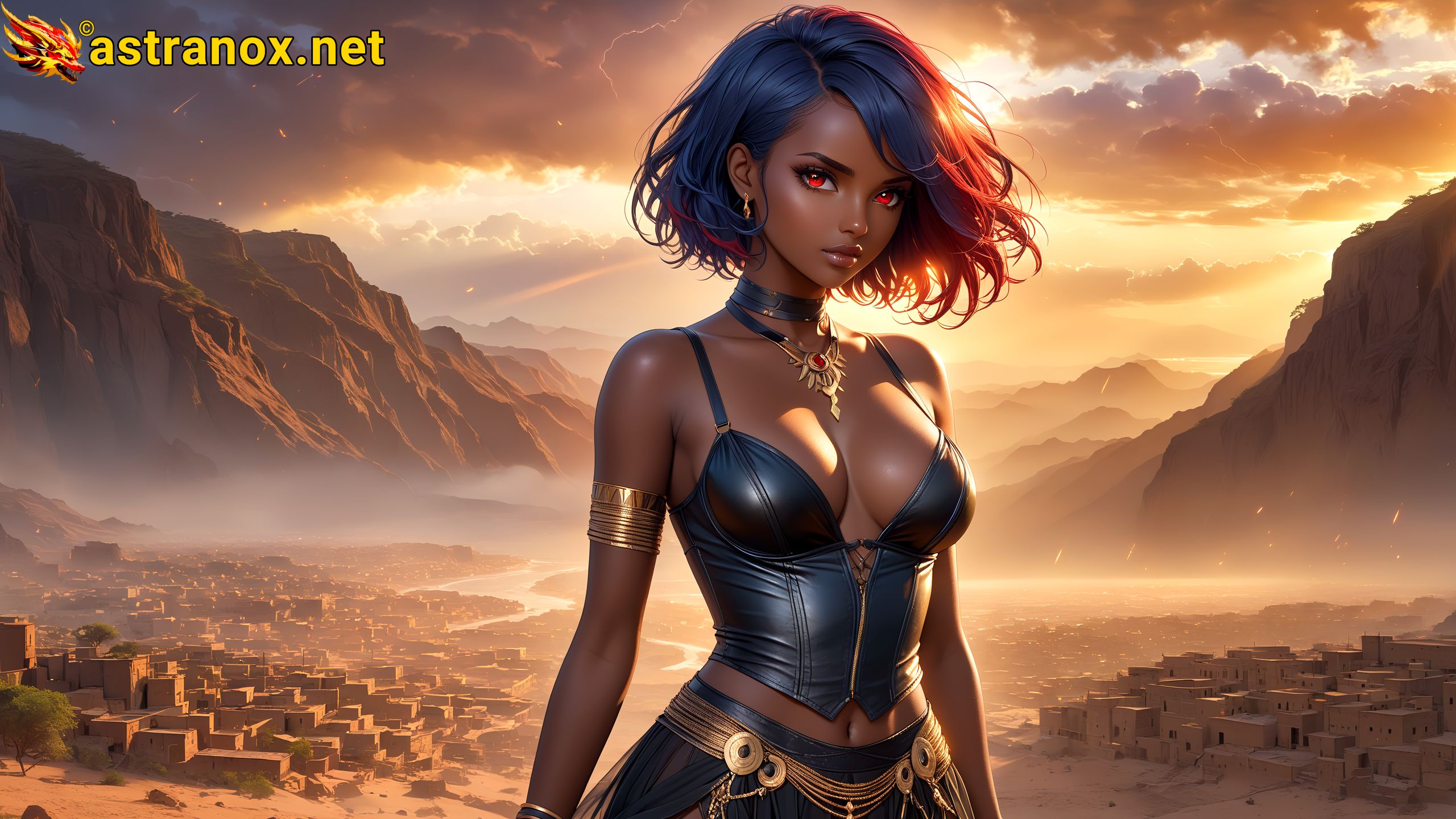 Amazing Young Female at - Download Free 4K Wallpaper Fantasy wallpaper with Eyes and Hair.