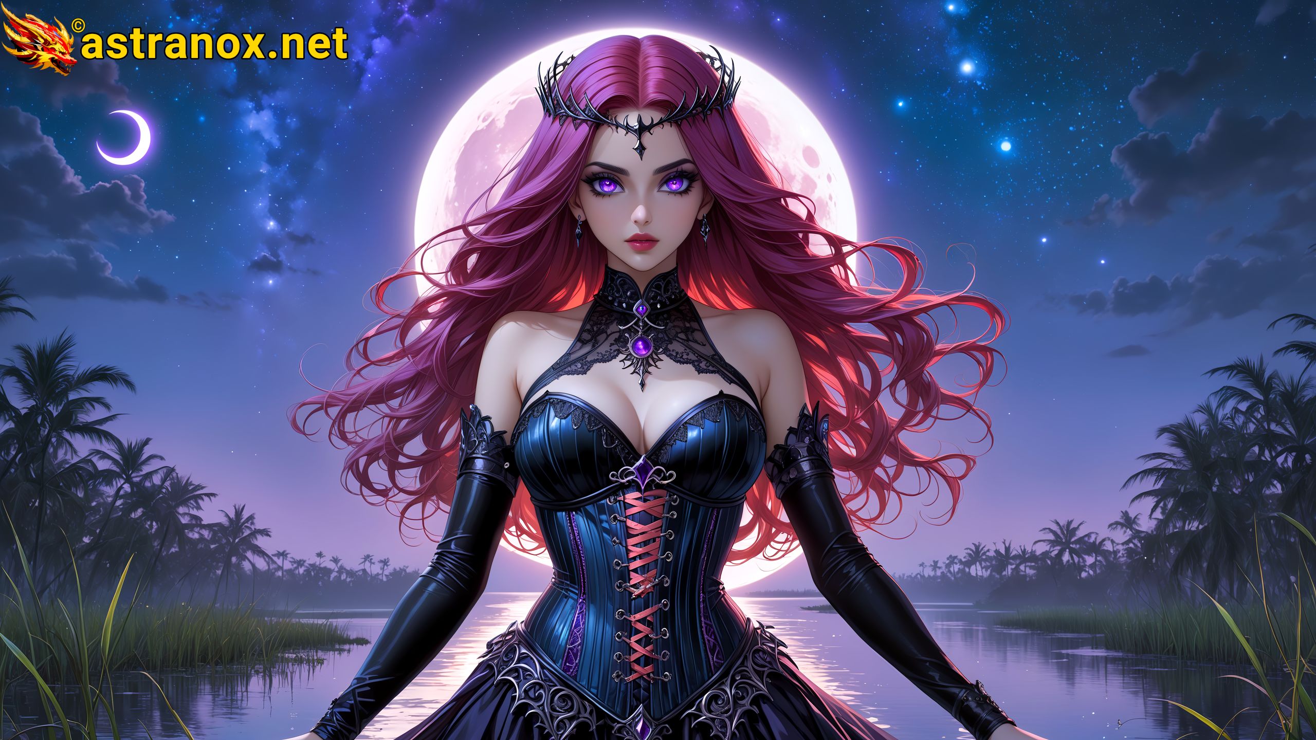Amazing Young Female at - Download Free 4K Wallpaper Fantasy wallpaper with Eyes and Hair.