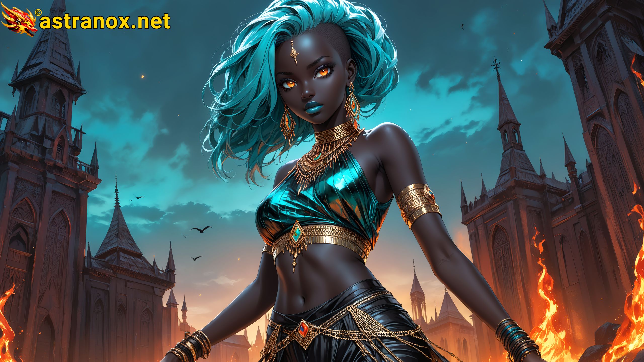 Amazing Young Female at - Download Free 4K Wallpaper Fantasy wallpaper with Eyes and Hair.