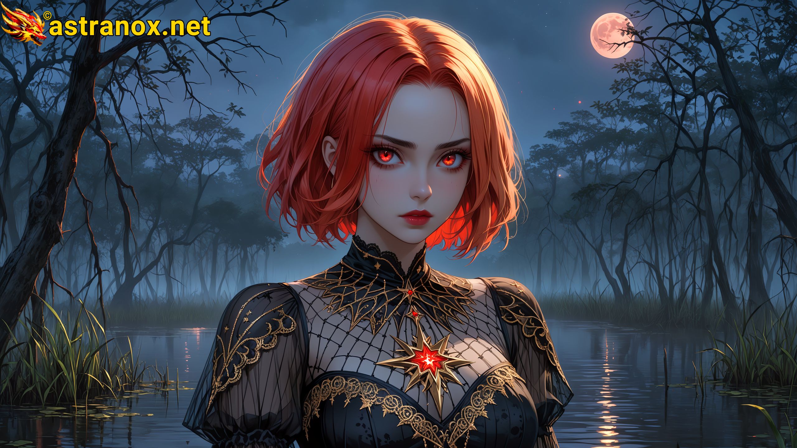 Amazing Young Female at - Download Free 4K Wallpaper Fantasy wallpaper with Eyes and Hair.