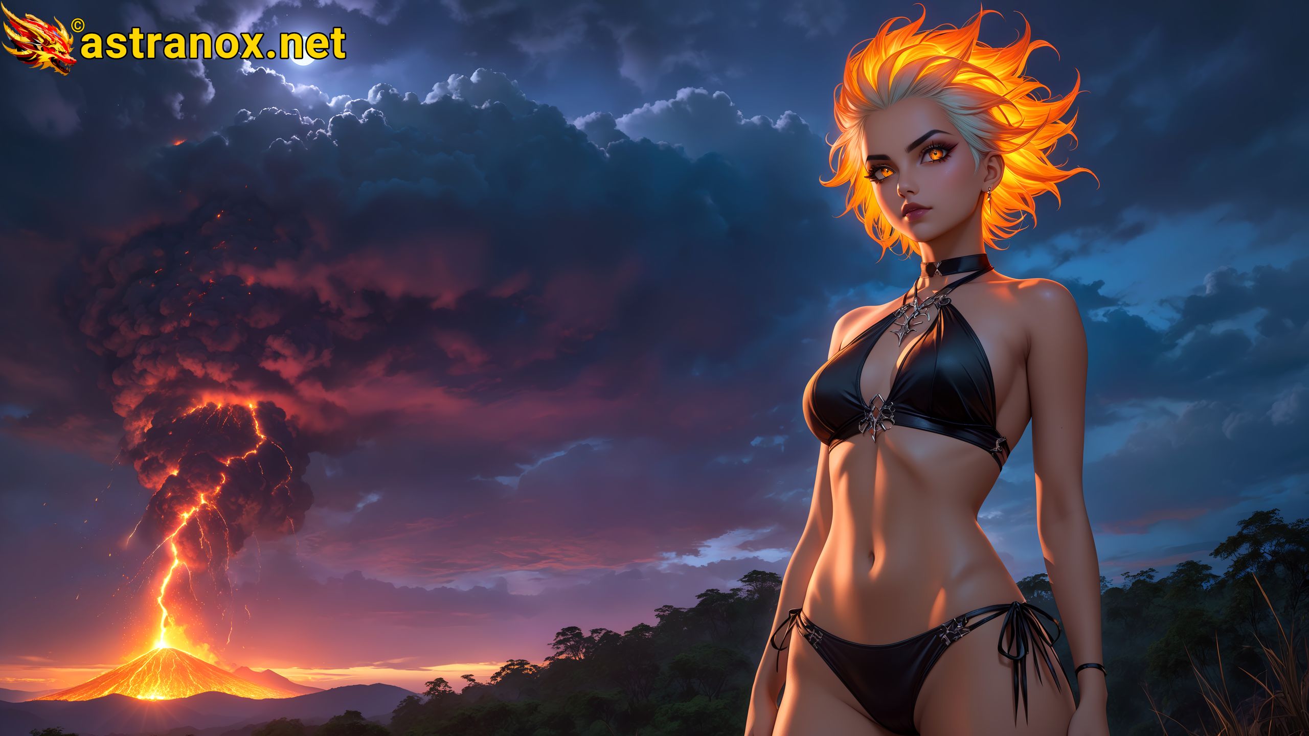 Amazing Young Female at - Download Free 4K Wallpaper Fantasy wallpaper with Eyes and Hair.