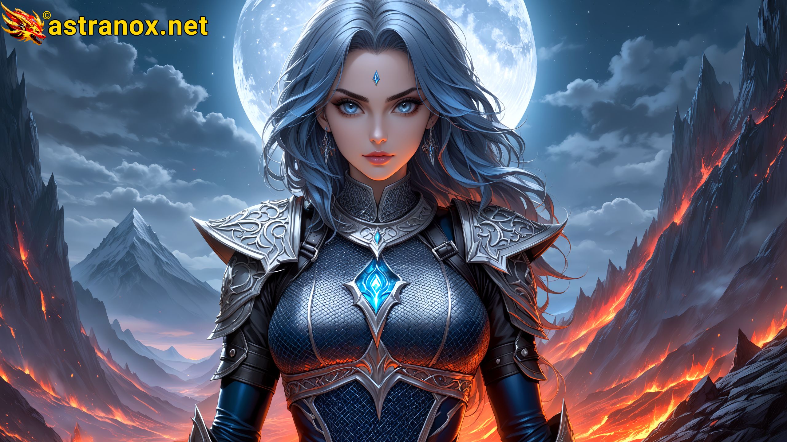 Amazing Young Female at - Download Free 4K Wallpaper Fantasy wallpaper with Eyes and Hair.