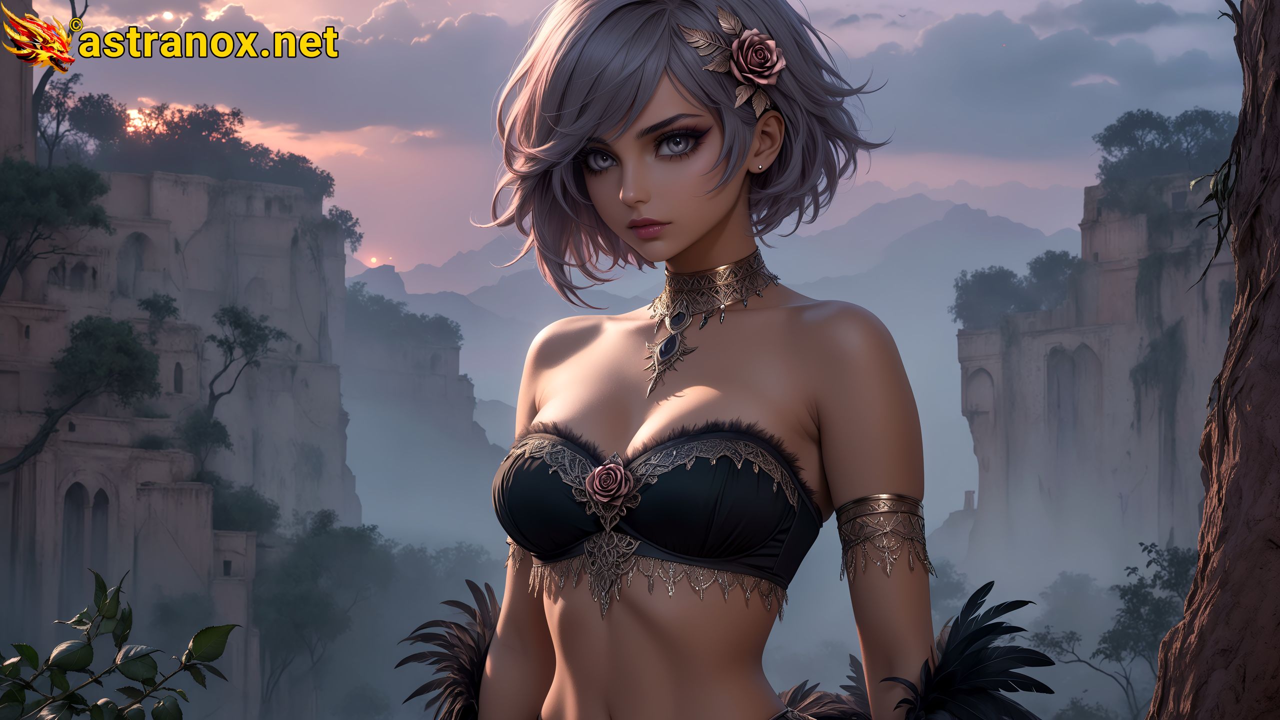 Amazing Young Female at - Download Free 4K Wallpaper Fantasy wallpaper with Eyes and Hair.