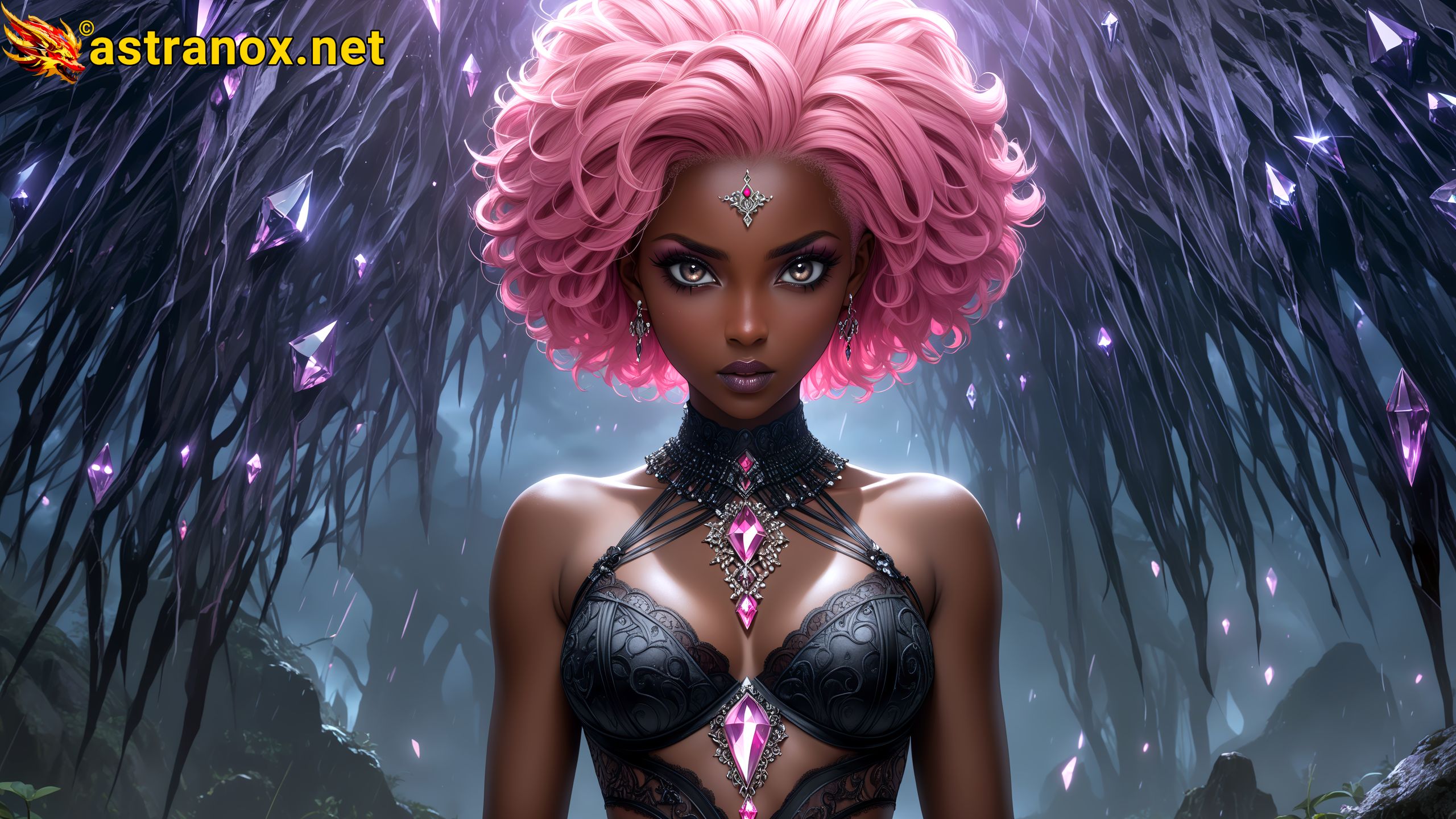 Amazing Young Female at - Download Free 4K Wallpaper Fantasy wallpaper with Eyes and Hair.