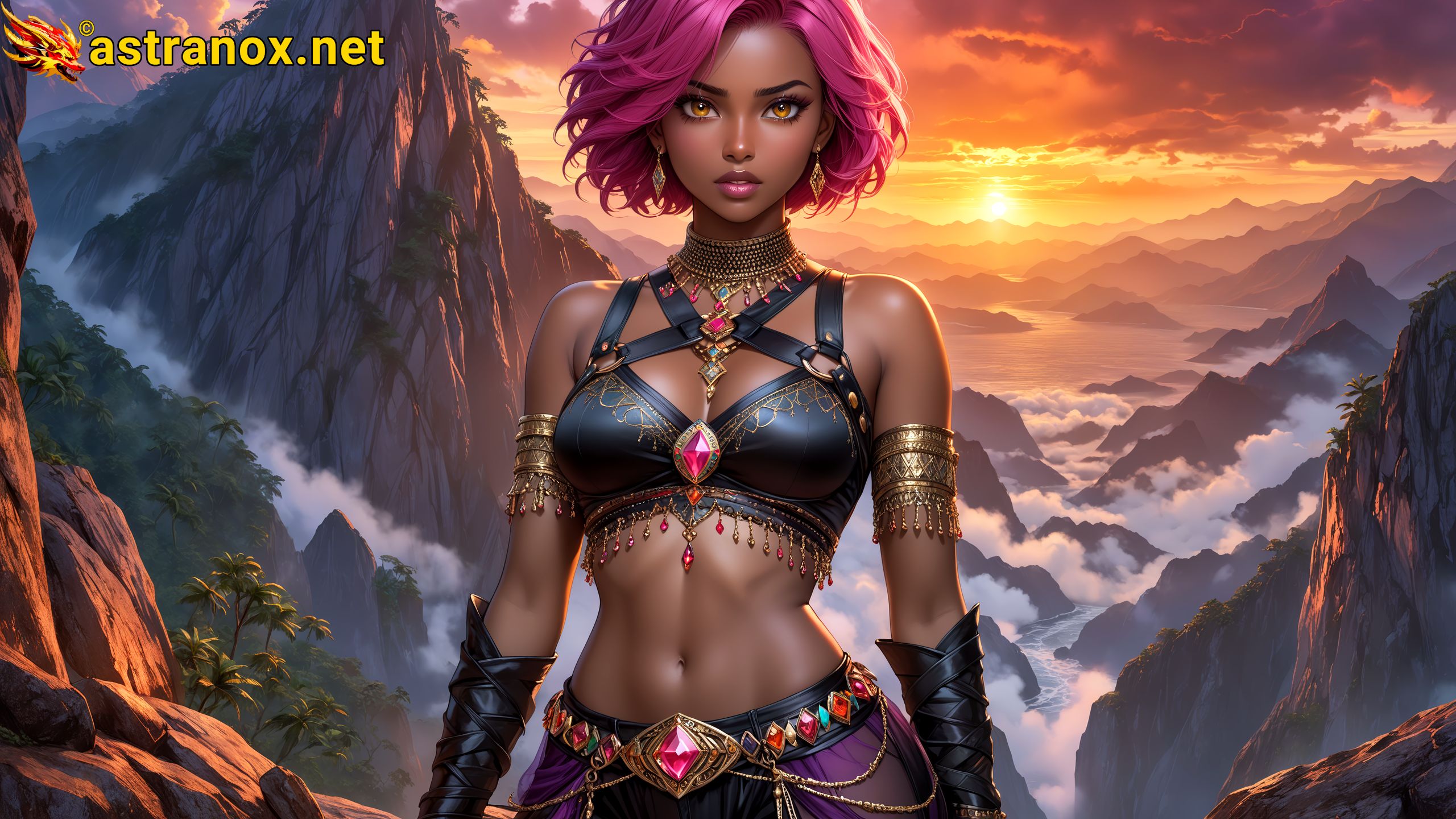 Amazing Young Female at - Download Free 4K Wallpaper Fantasy wallpaper with Eyes and Hair.