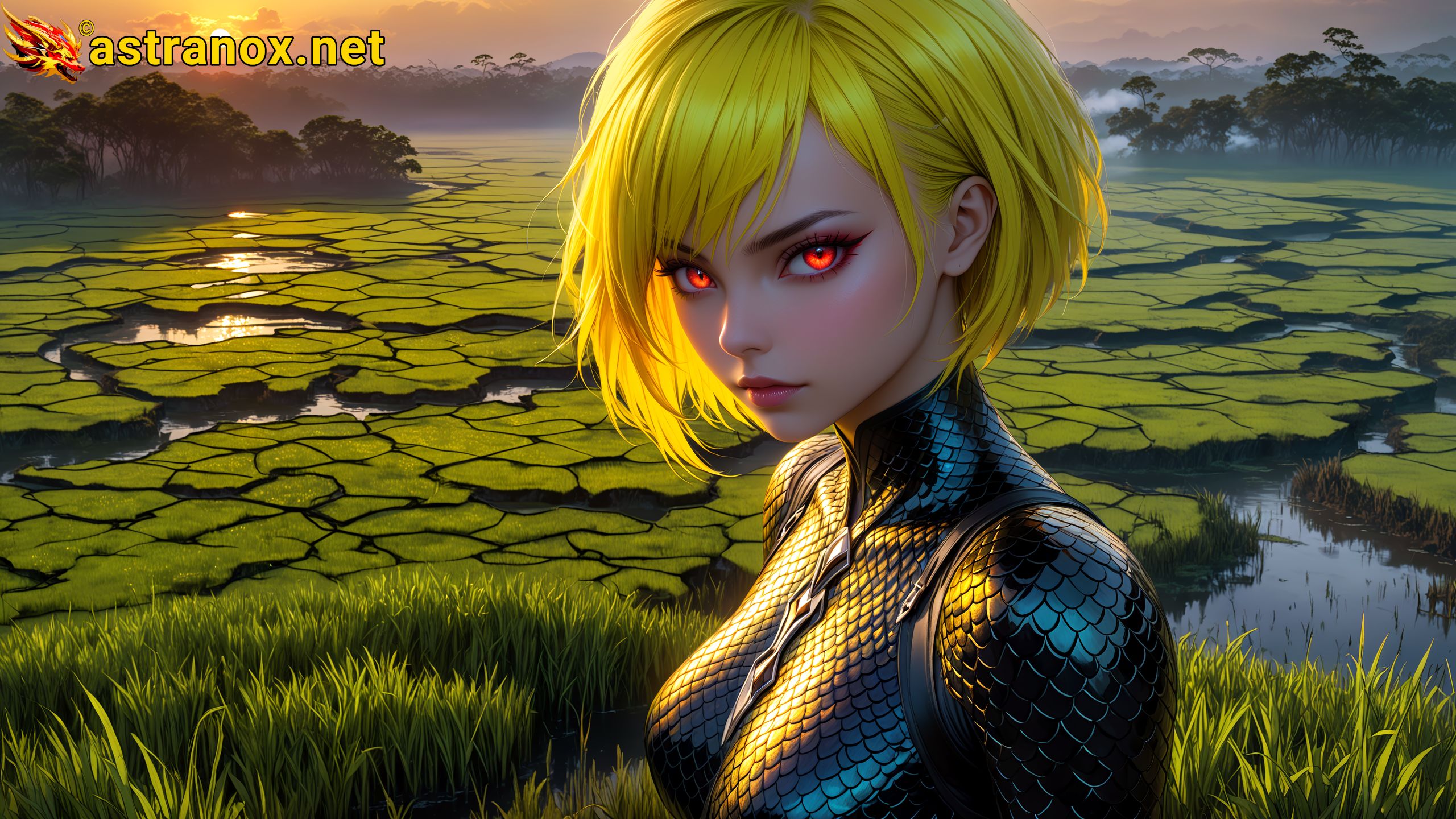 Amazing Young Female at - Download Free 4K Wallpaper Fantasy wallpaper with Eyes and Hair.