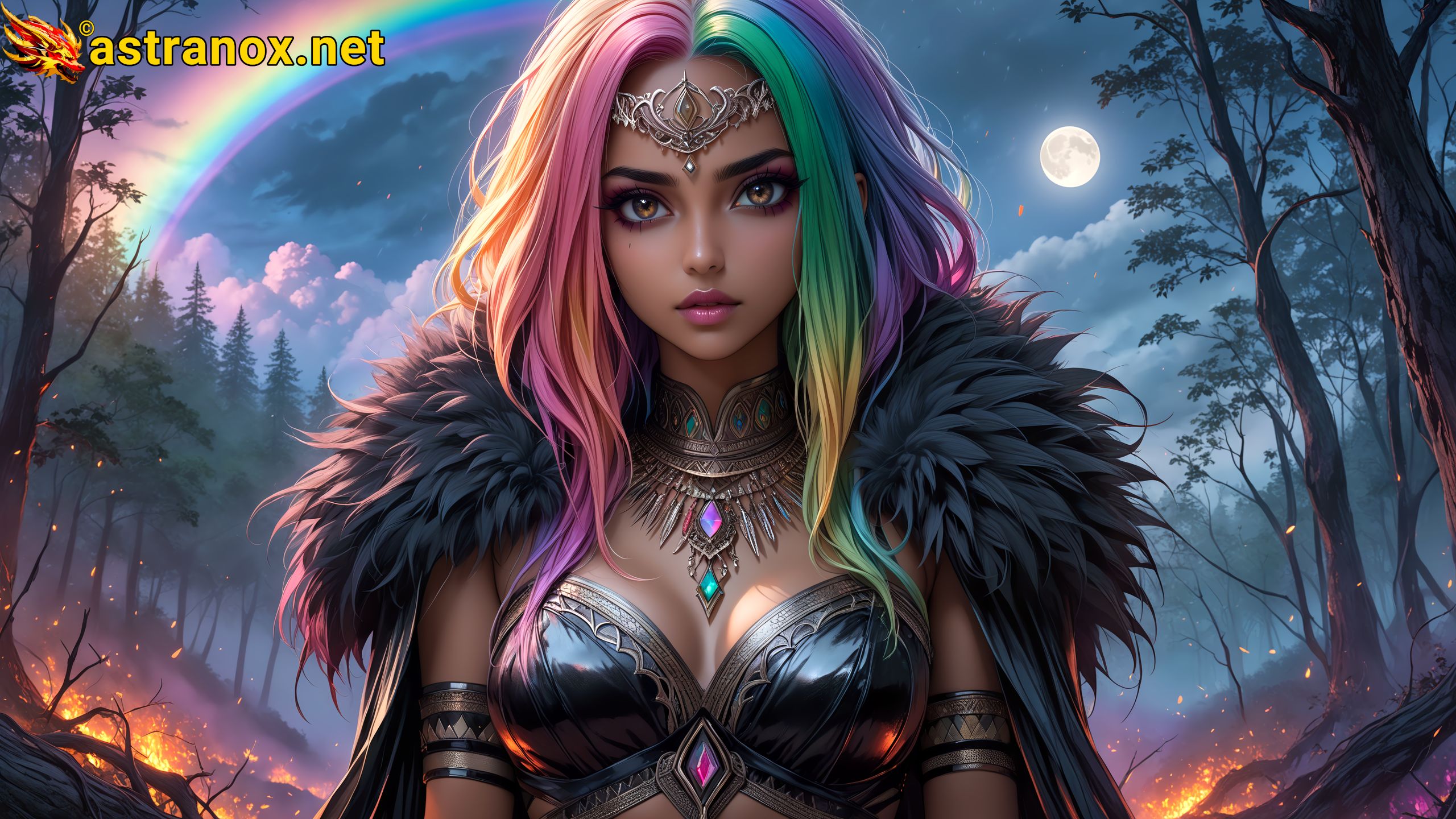 Amazing Young Female at - Download Free 4K Wallpaper Fantasy wallpaper with Eyes and Hair.