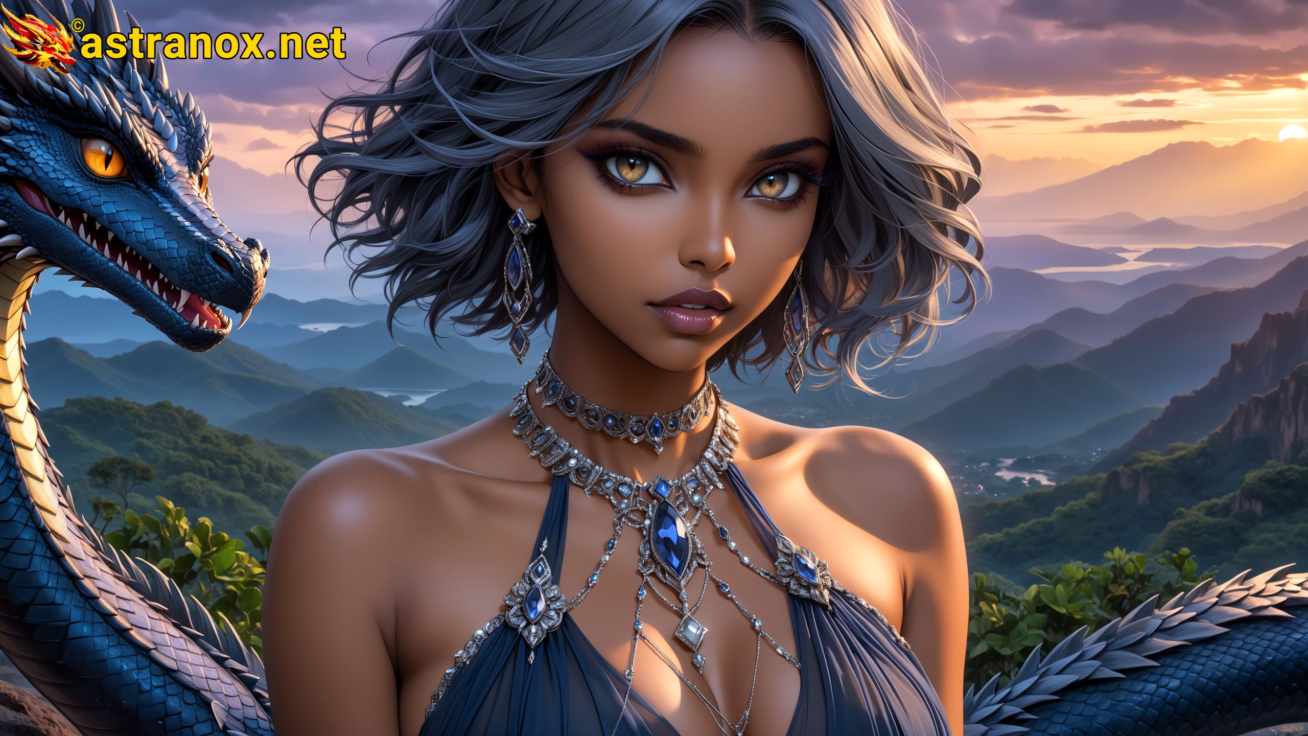 Amazing Young Female at - Download Free 4K Wallpaper Fantasy wallpaper with Eyes and Hair.