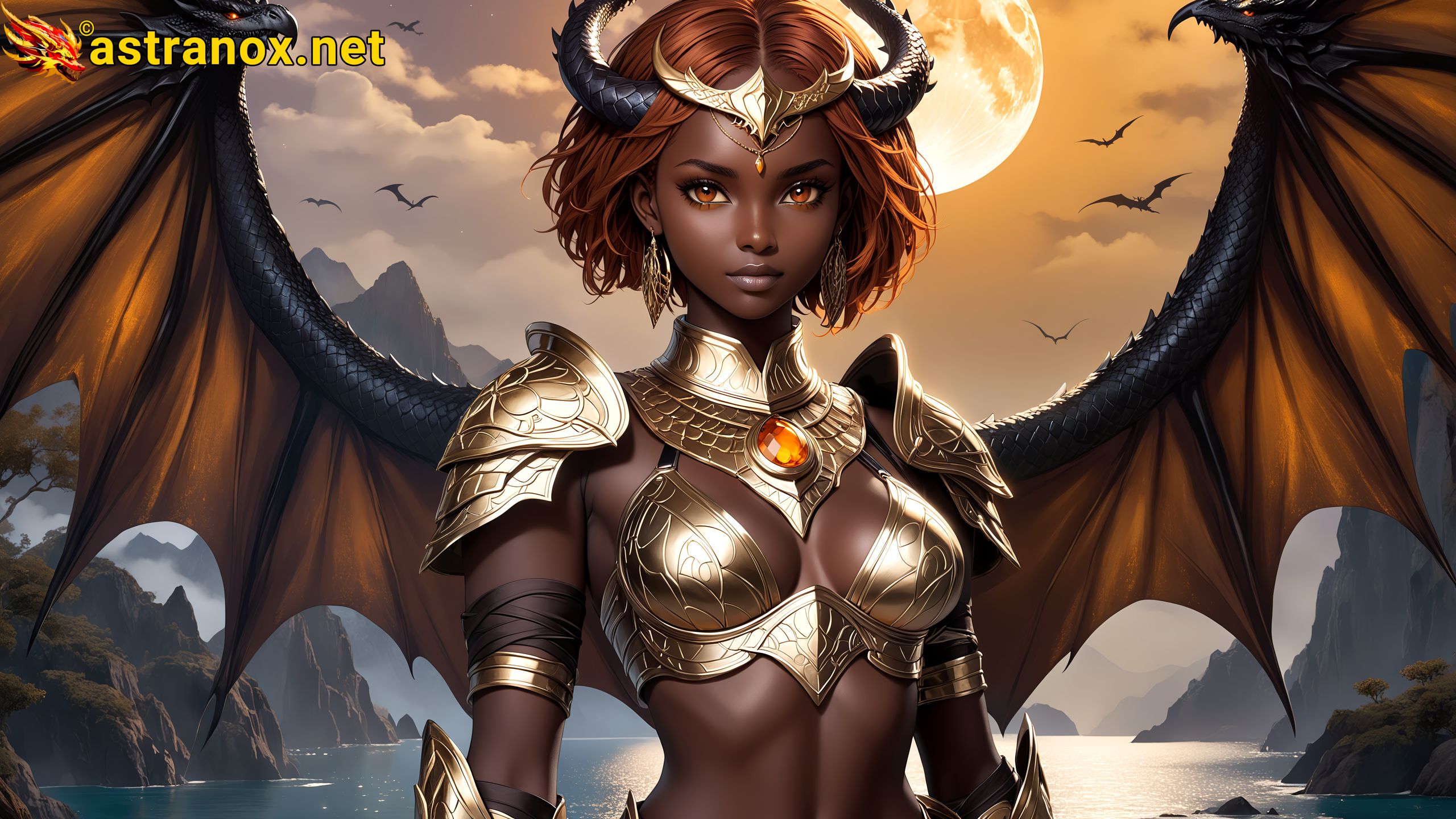 Amazing Young Female at - Download Free 4K Wallpaper Fantasy wallpaper with Eyes and Hair.