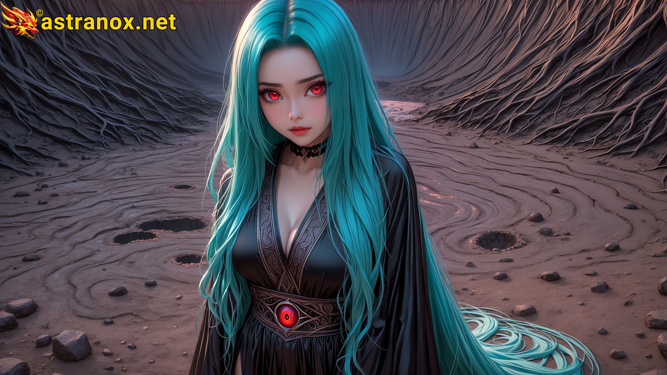 Amazing Young Female at - Download Free 4K Wallpaper Fantasy wallpaper with Eyes and Hair.