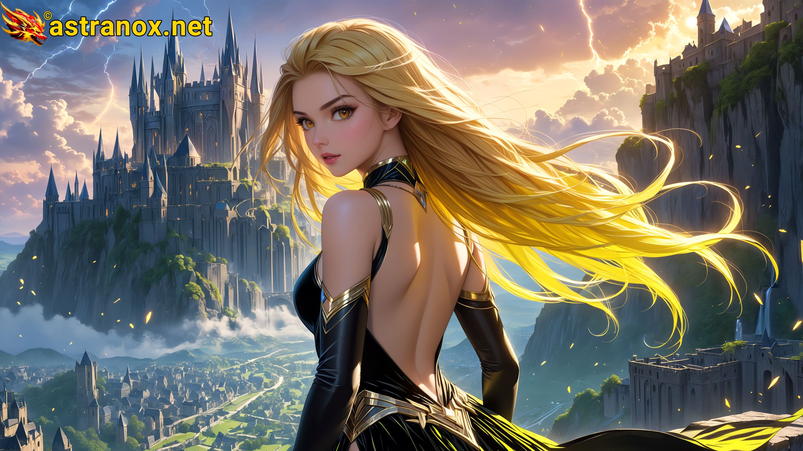 Amazing Young Female at - Download Free 4K Wallpaper Fantasy wallpaper with Eyes and Hair.