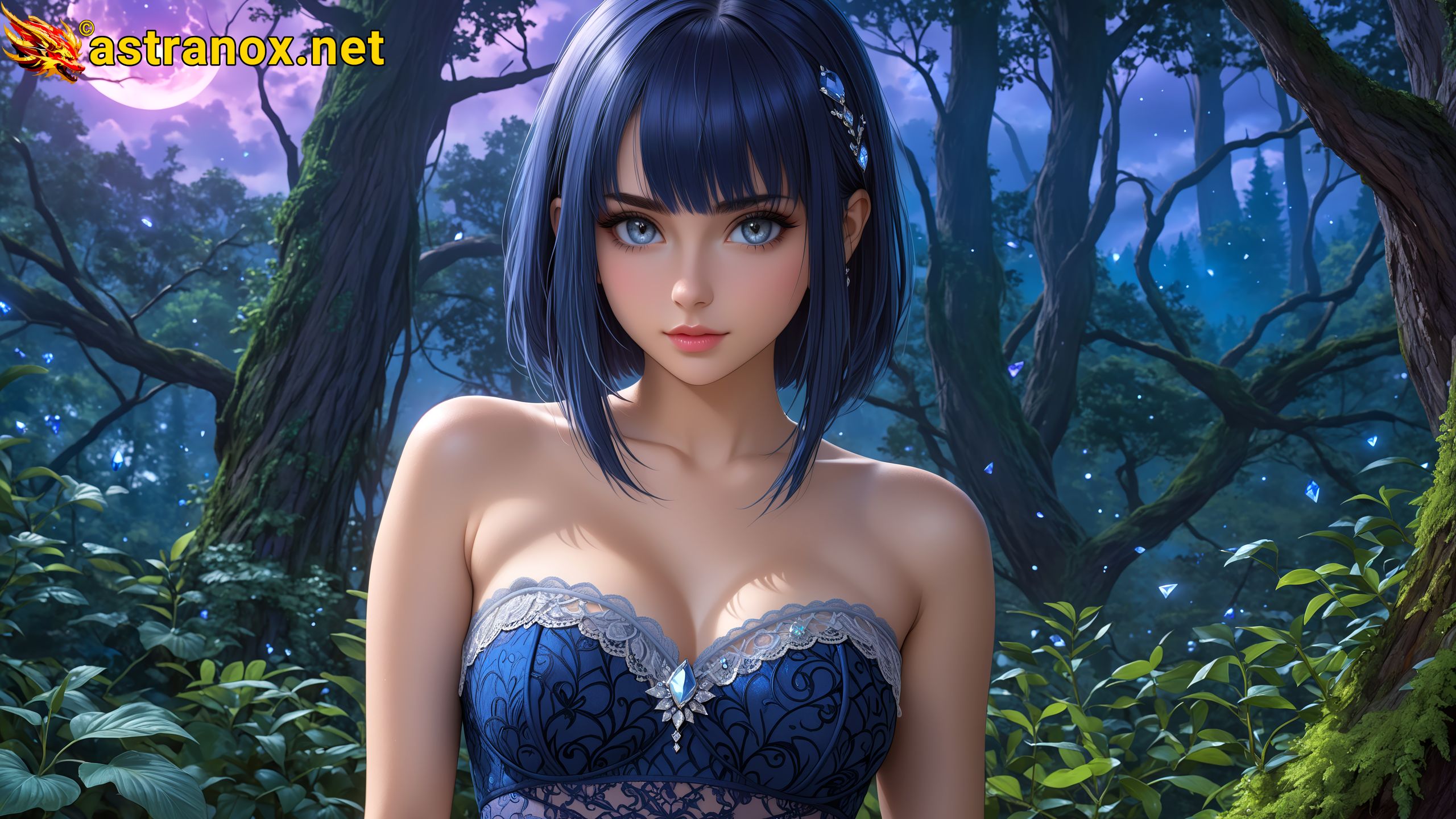 Amazing Young Female at - Download Free 4K Wallpaper Fantasy wallpaper with Eyes and Hair.
