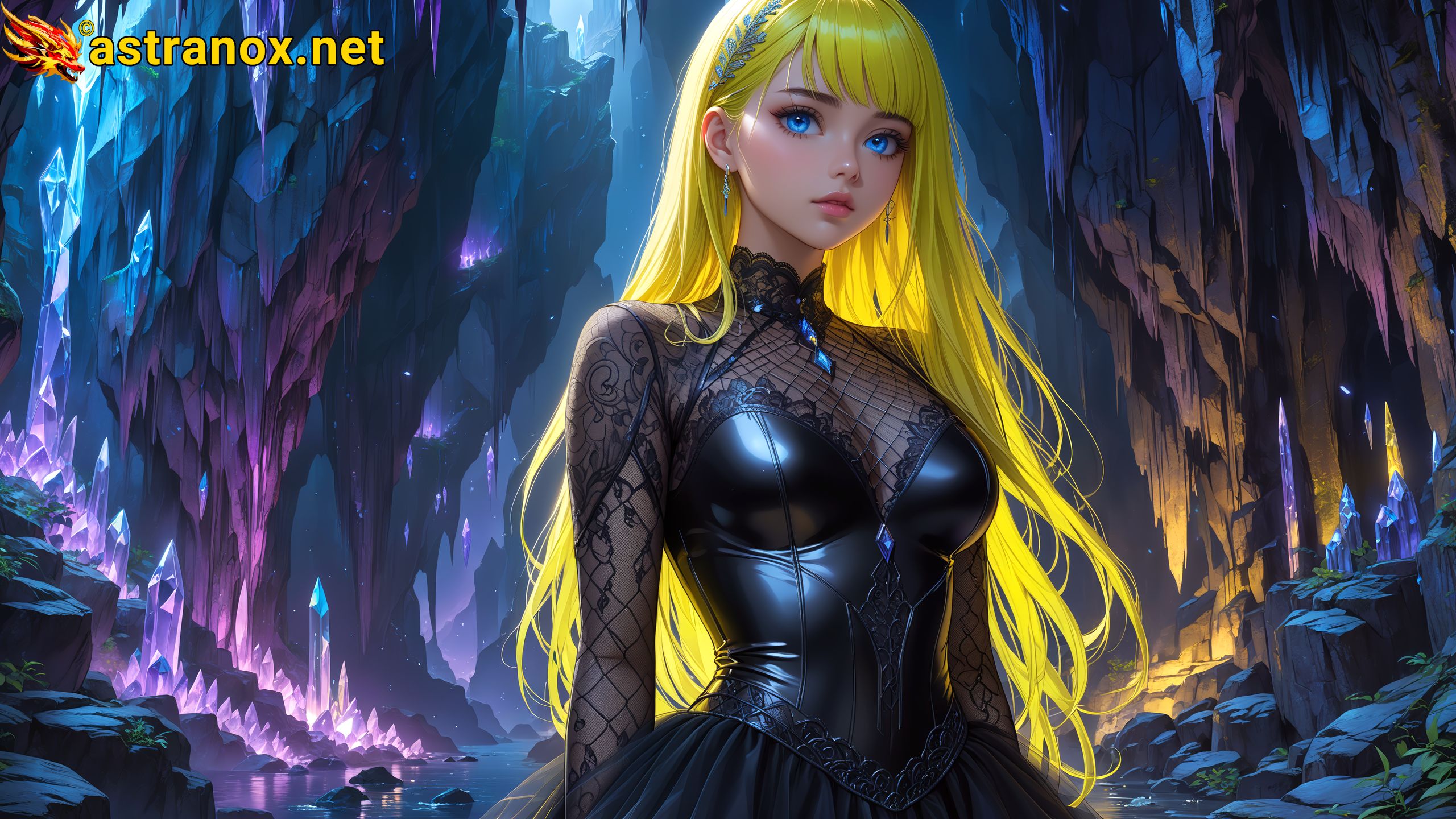 Amazing Young Female at - Download Free 4K Wallpaper Fantasy wallpaper with Eyes and Hair.