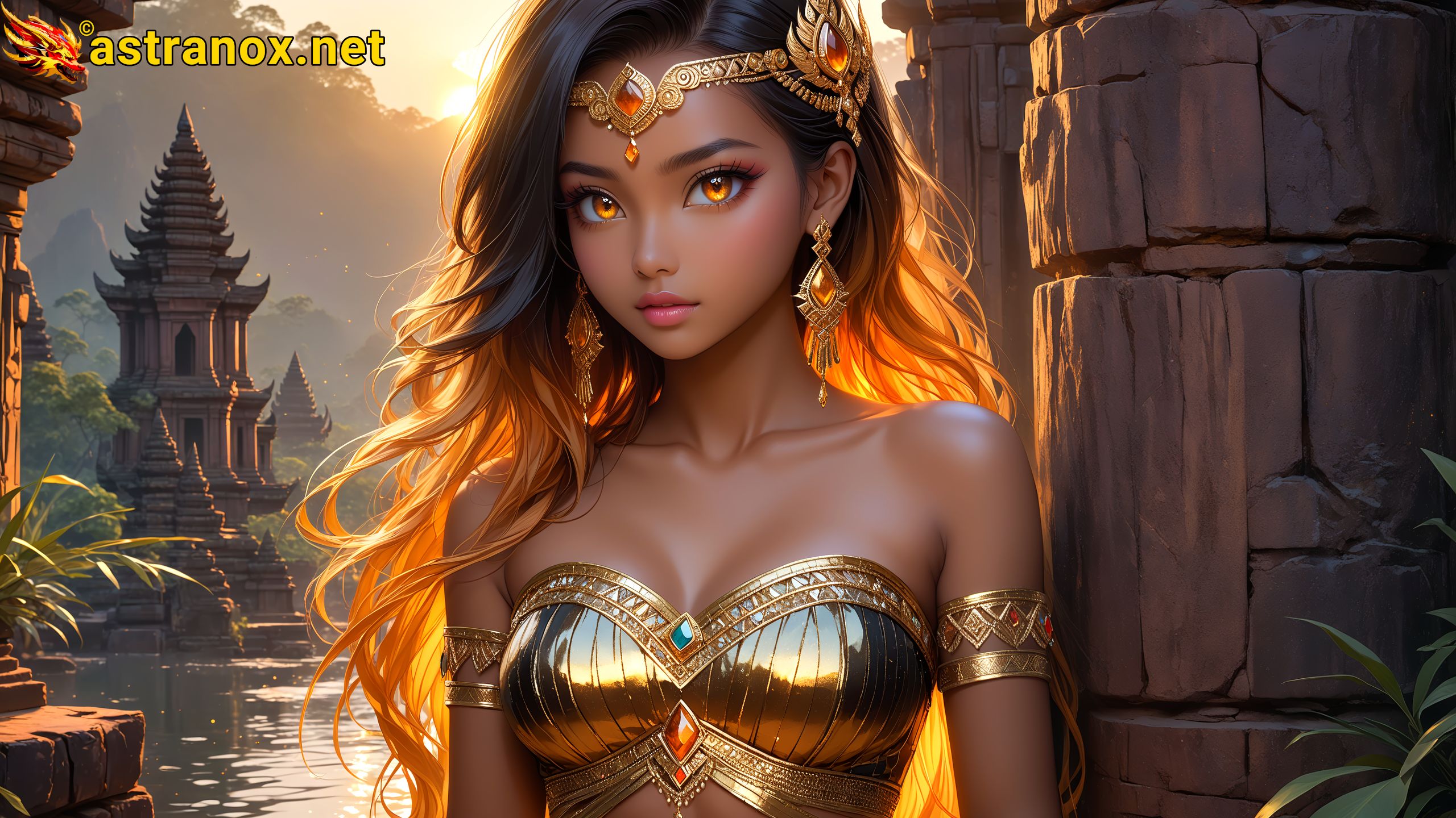 Amazing Young Female at - Download Free 4K Wallpaper Fantasy wallpaper with Eyes and Hair.