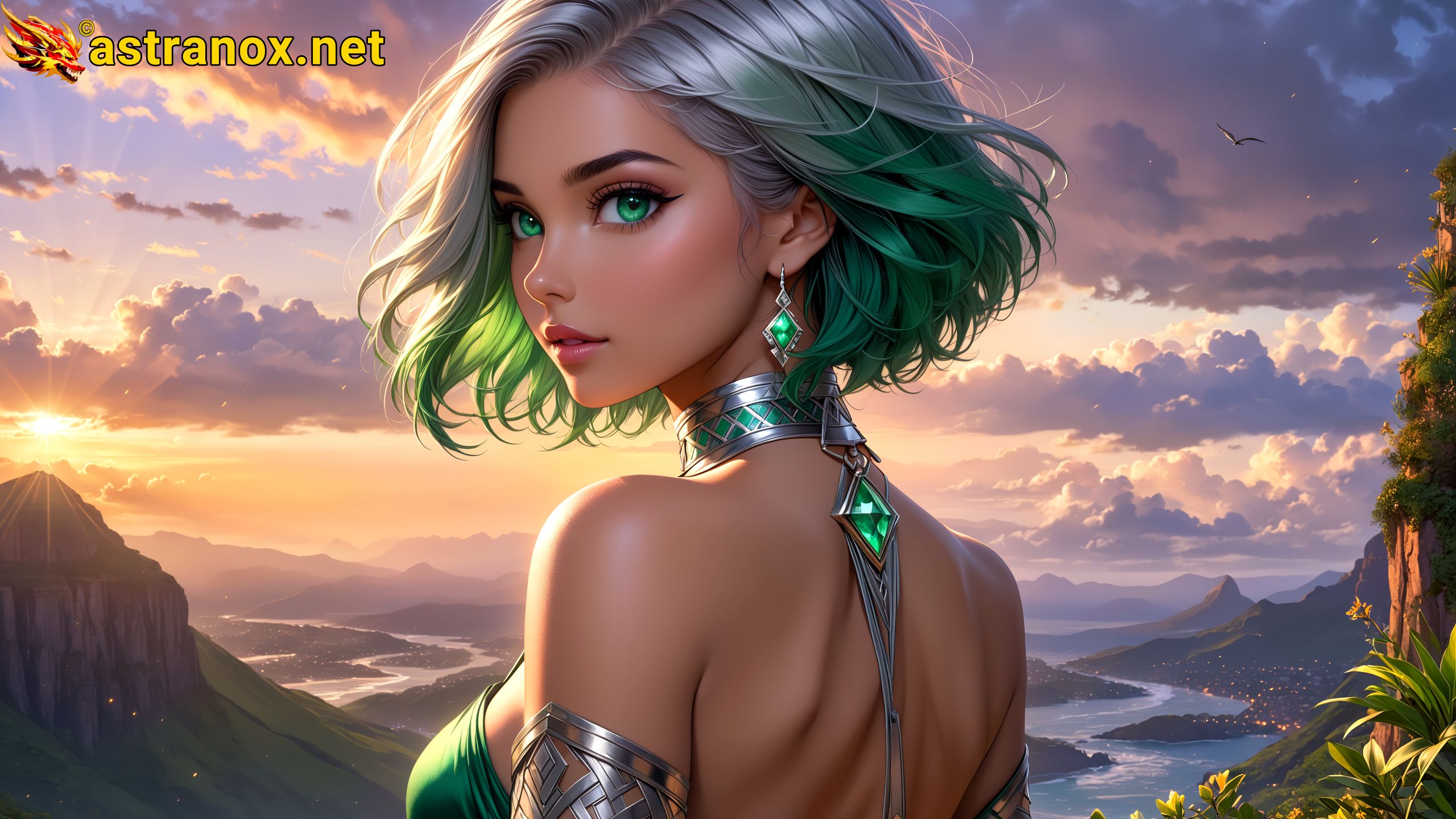 Amazing Young Female at - Download Free 4K Wallpaper Fantasy wallpaper with Eyes and Hair.