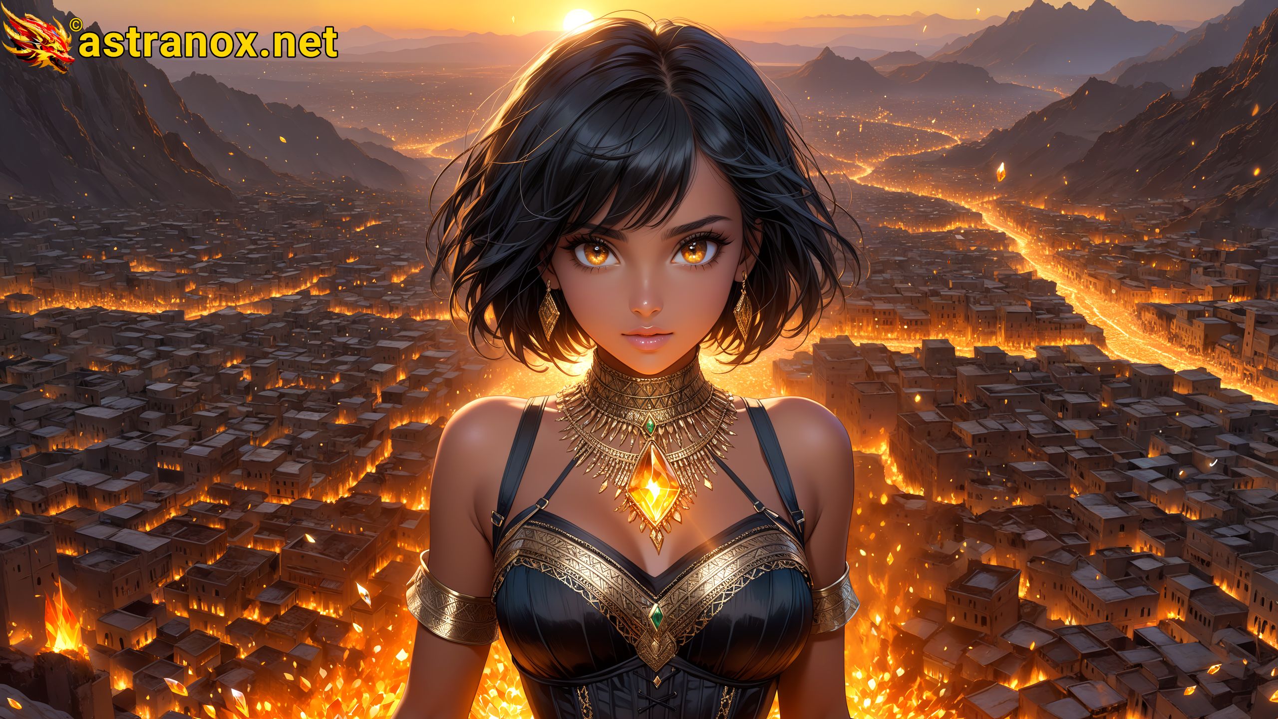 Amazing Young Female at - Download Free 4K Wallpaper Fantasy wallpaper with Eyes and Hair.