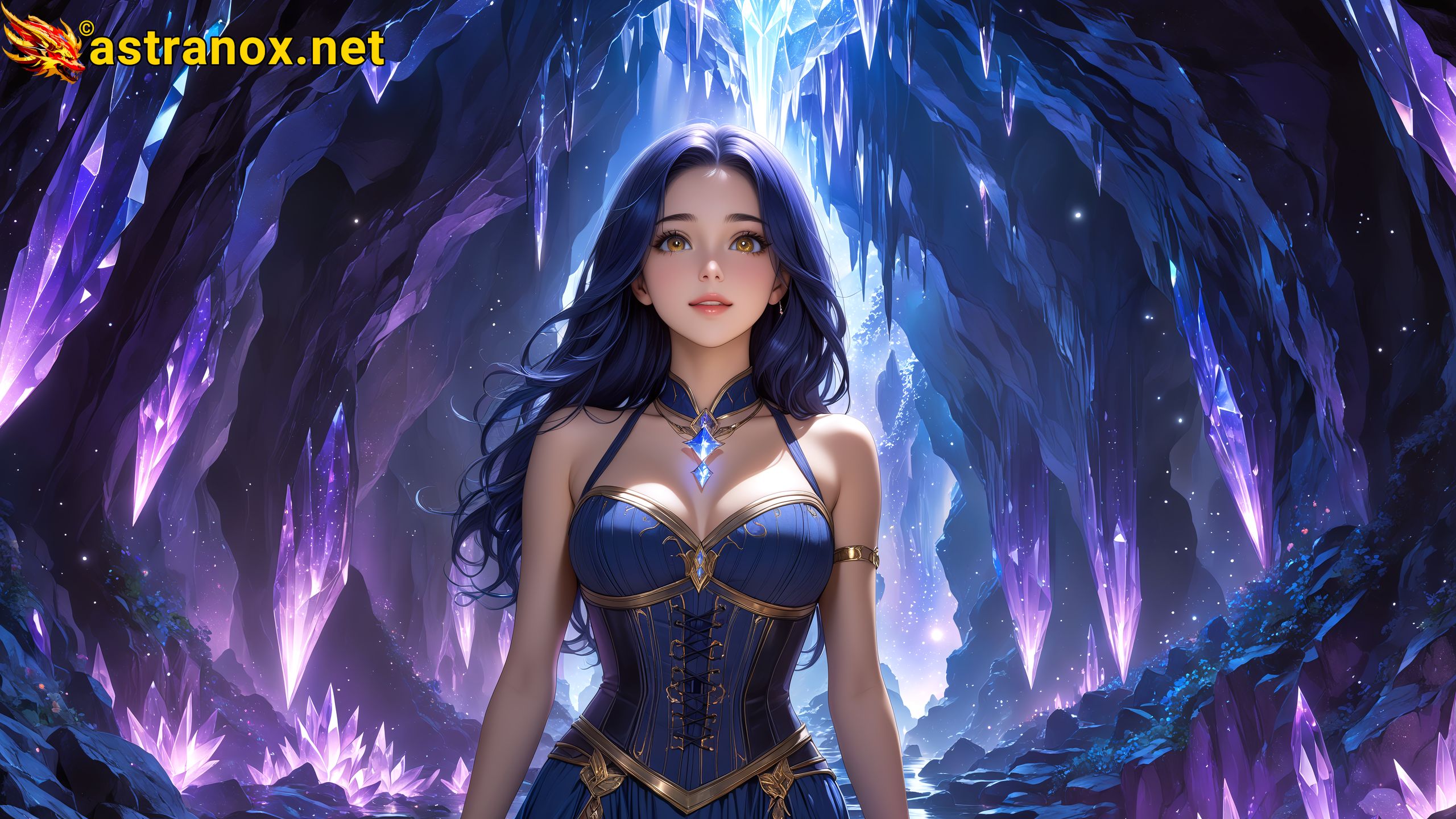 Amazing Young Female at - Download Free 4K Wallpaper Fantasy wallpaper with Eyes and Hair.