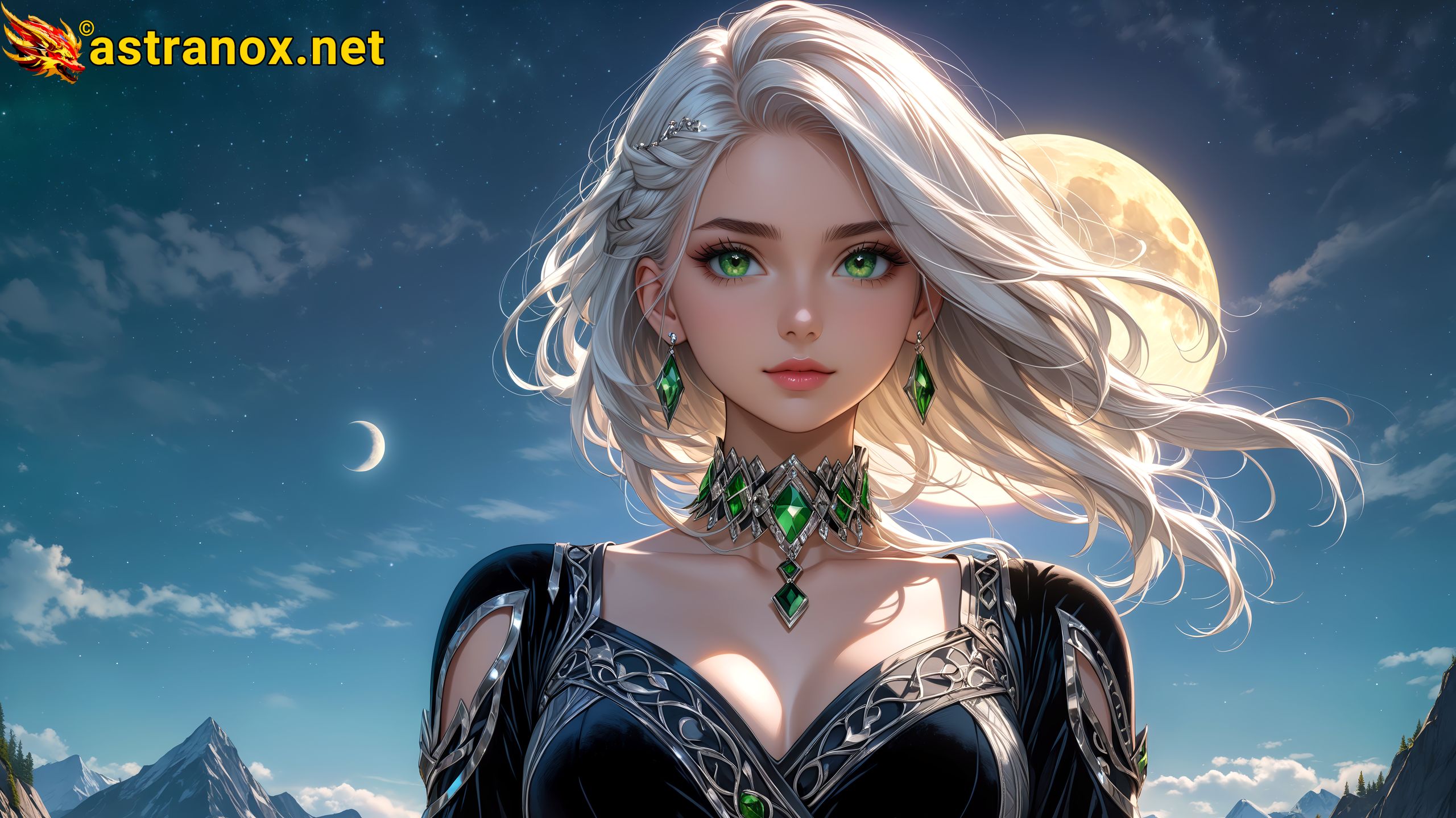 Amazing Young Female at - Download Free 4K Wallpaper Fantasy wallpaper with Eyes and Hair.