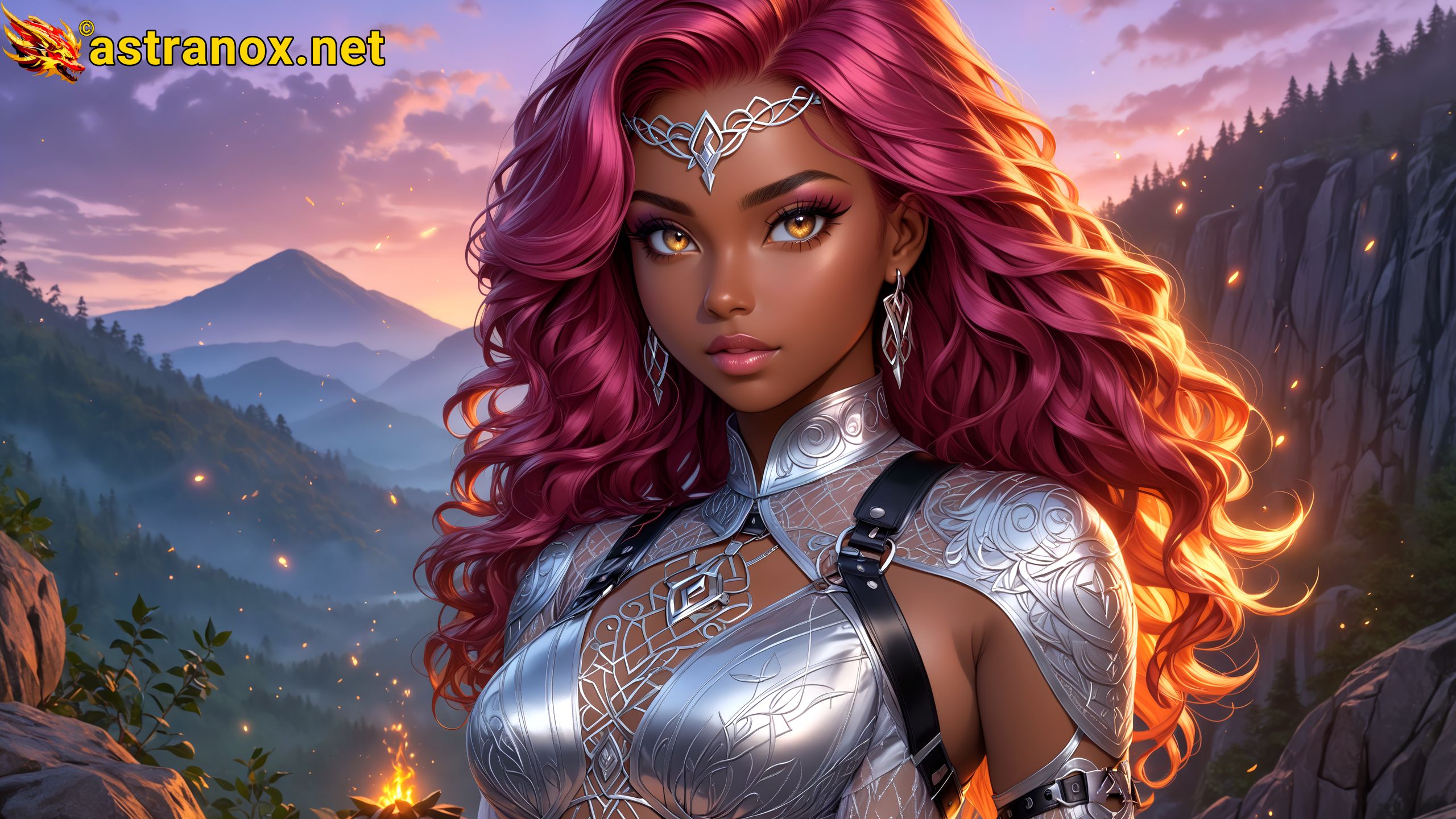 Amazing Young Female at - Download Free 4K Wallpaper Fantasy wallpaper with Eyes and Hair.