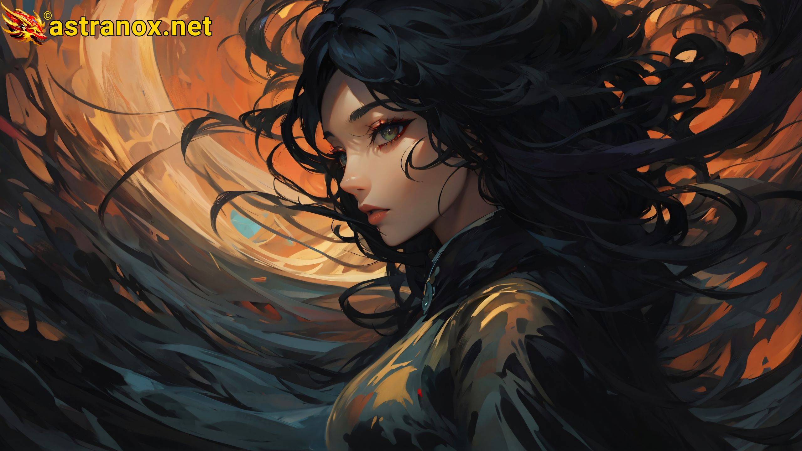 Amazing Young Female at - Download Free 4K Wallpaper Fantasy wallpaper with Eyes and Hair.